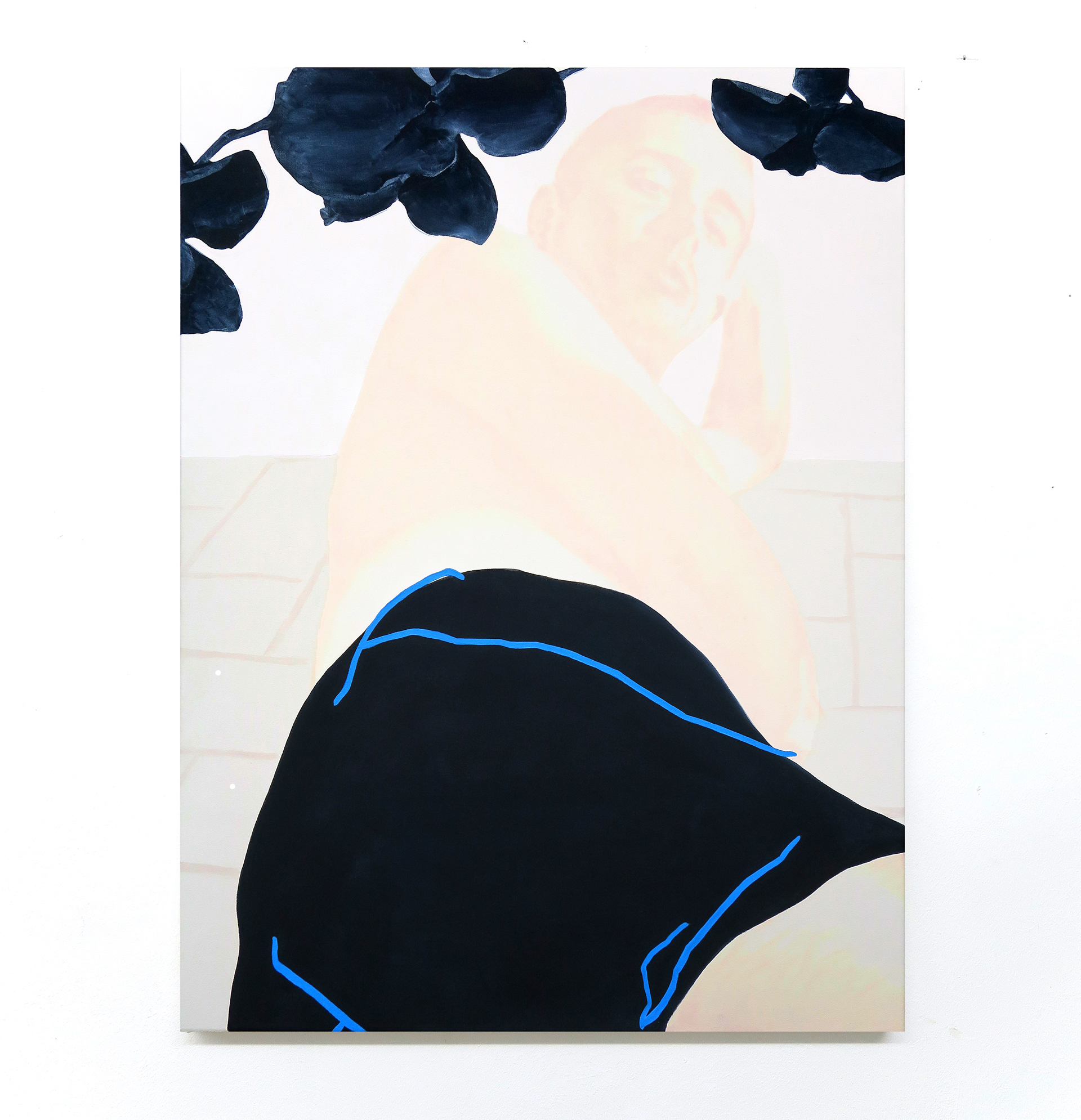 Fleur De Garçon (2019), 80 x 60 cm, oil and acrylic on canvas