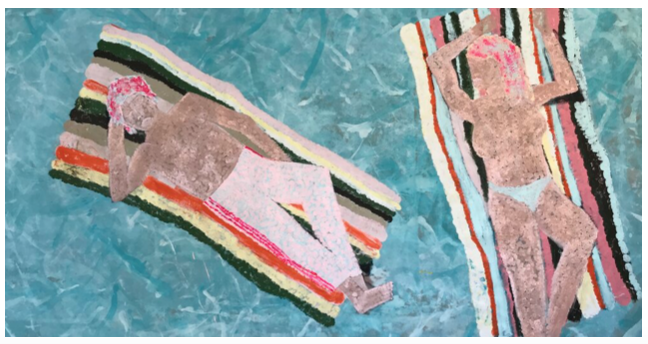 Soaked in la piscine, 300x150cm Acrylic,Linen 2019
