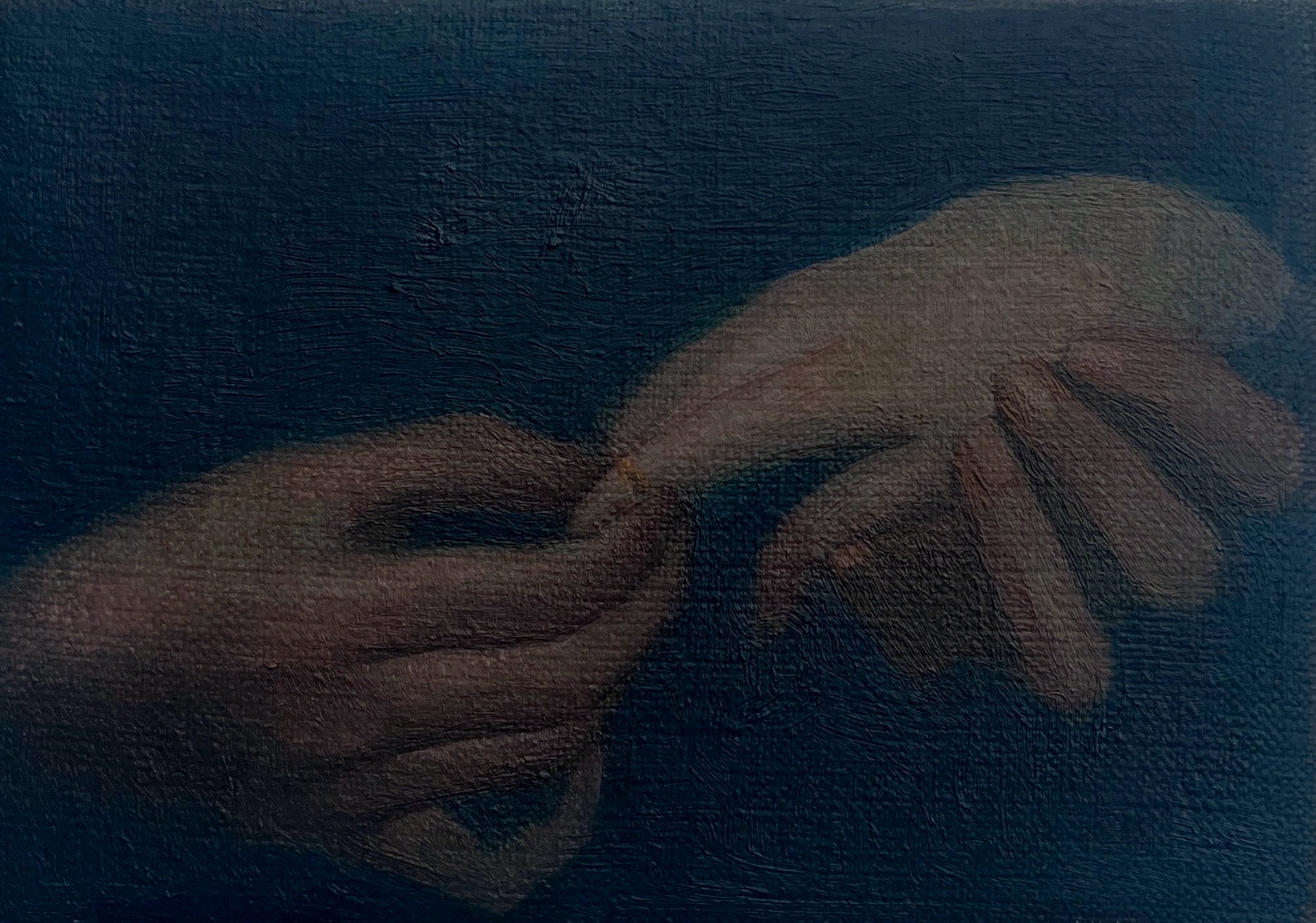 Benjamin Sasserson, Ritus, 2026, huile sur toile, 21 x 16 cm
