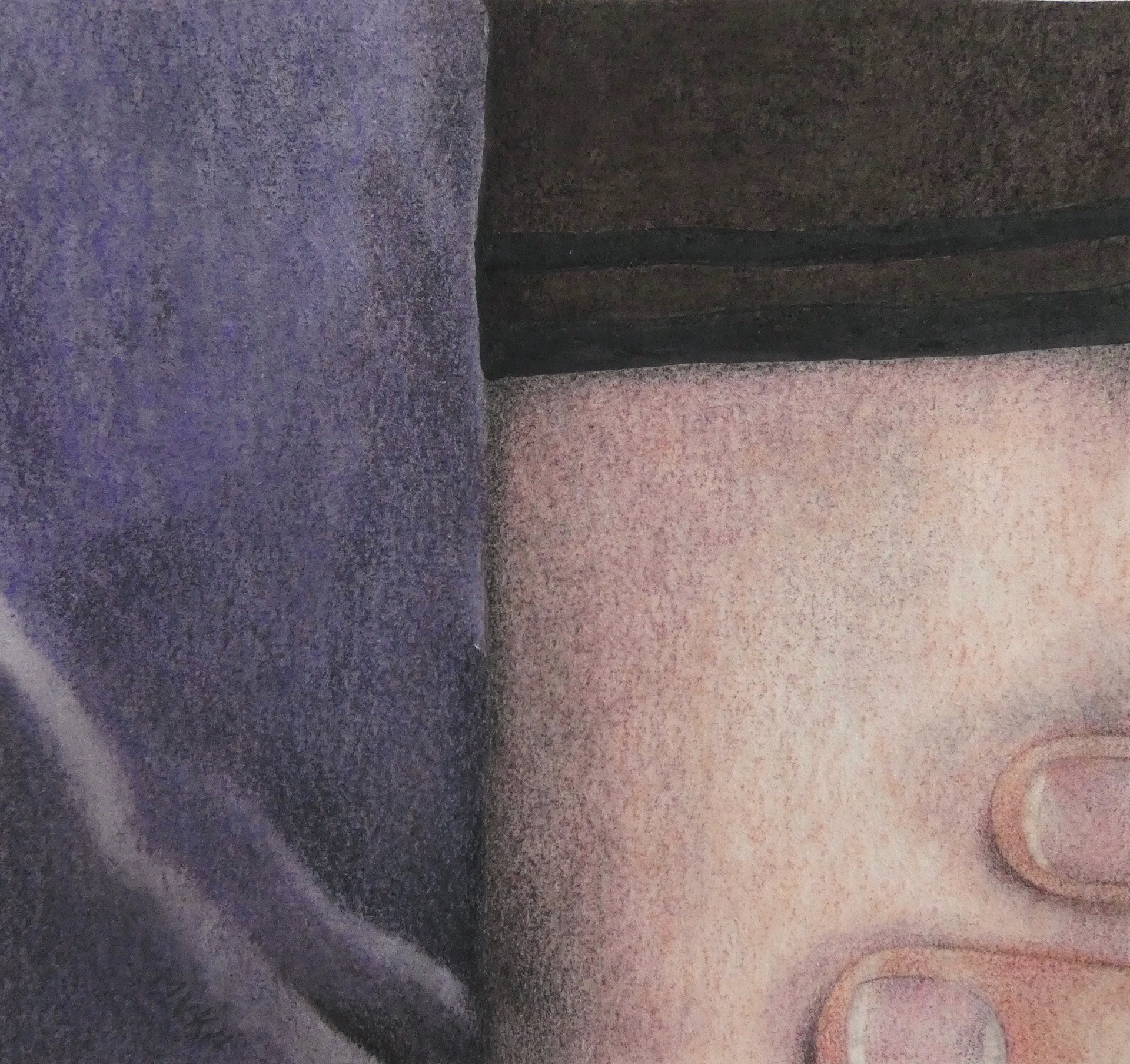 Maeve van Klaveren, CONTACT, aquarel, potlood en pastels op papier, 13 x 14 cm, 2021