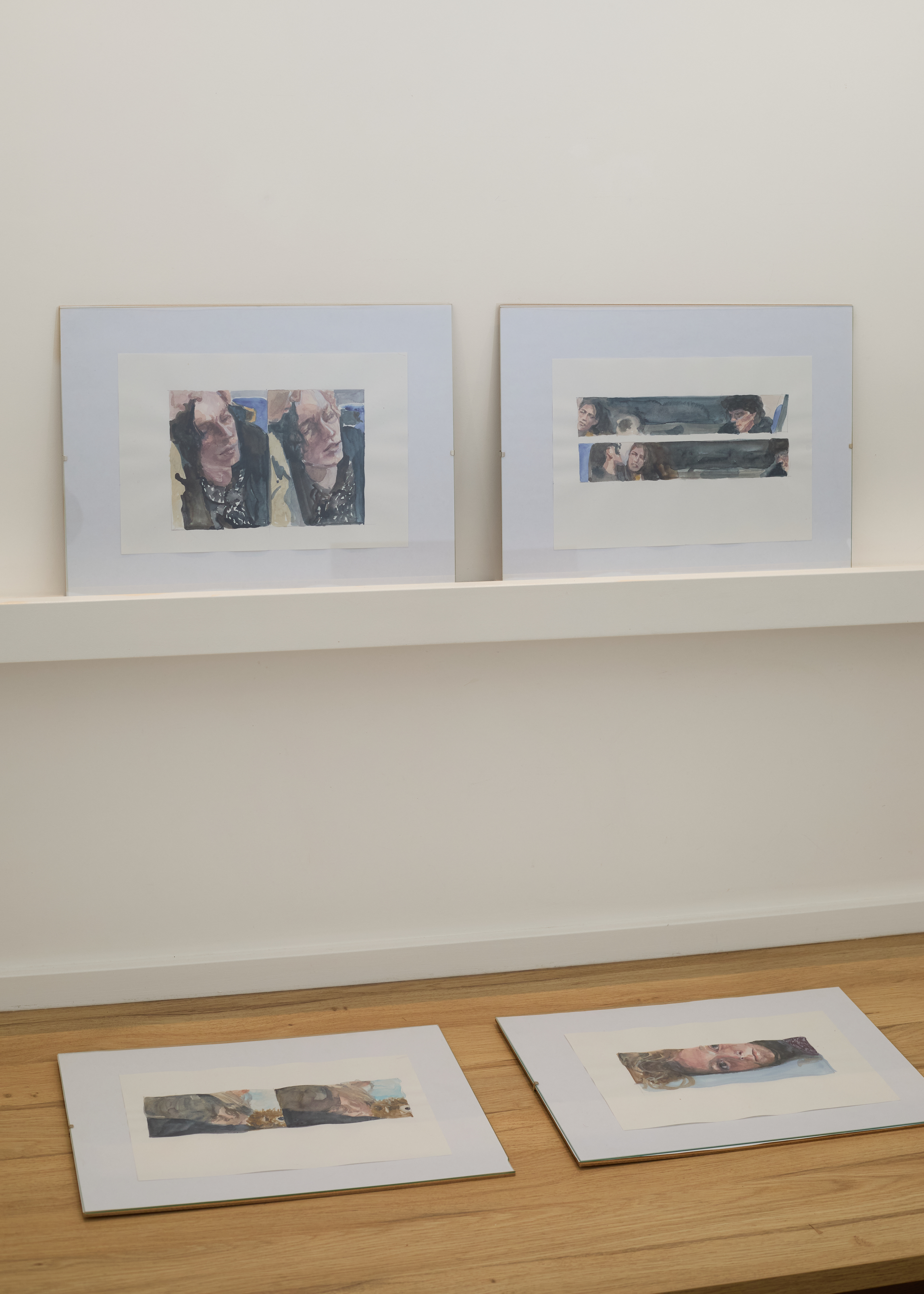 Preparatory studies "A calloused moment" series - 2025 Watrecolour on paper (21x29,7 cm each) ©Albane Durand-Viel