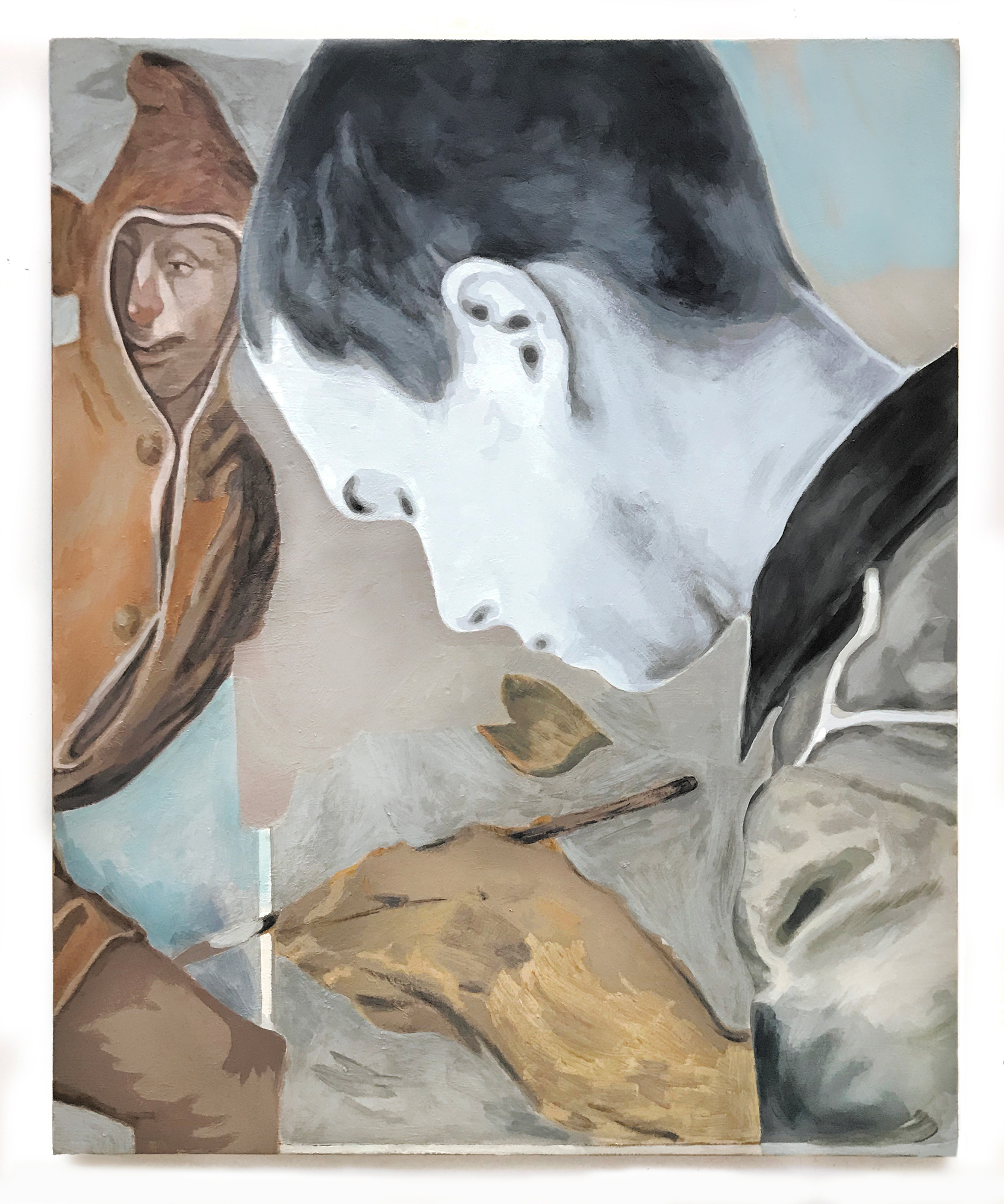 Le Peintre, 2020, 100 x 80 cm, Colored Gesso and Cera-Colla on Canvas.