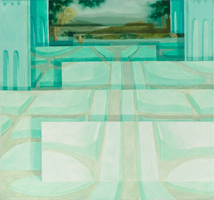 Klonie Garden 1, oil on canvas, 70 x 75 cm, 2021
