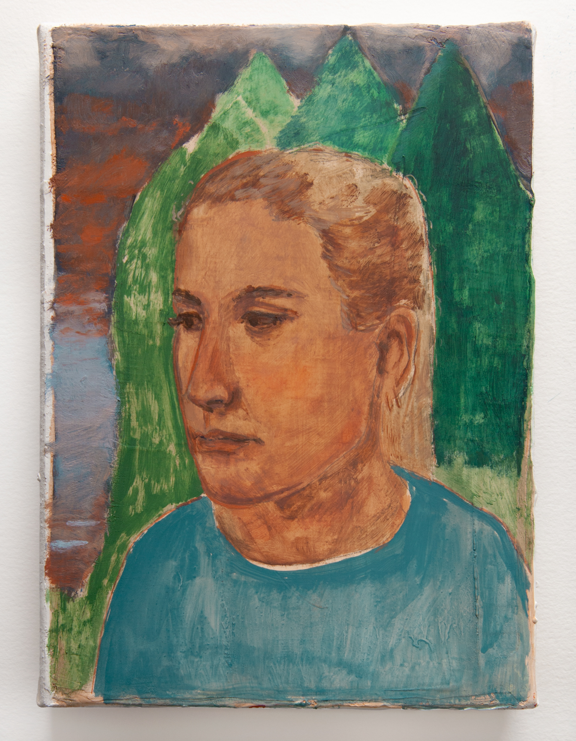 qui marche, par l'autre bout des choses, 2022 Huile sur toile 22 x 16 cm