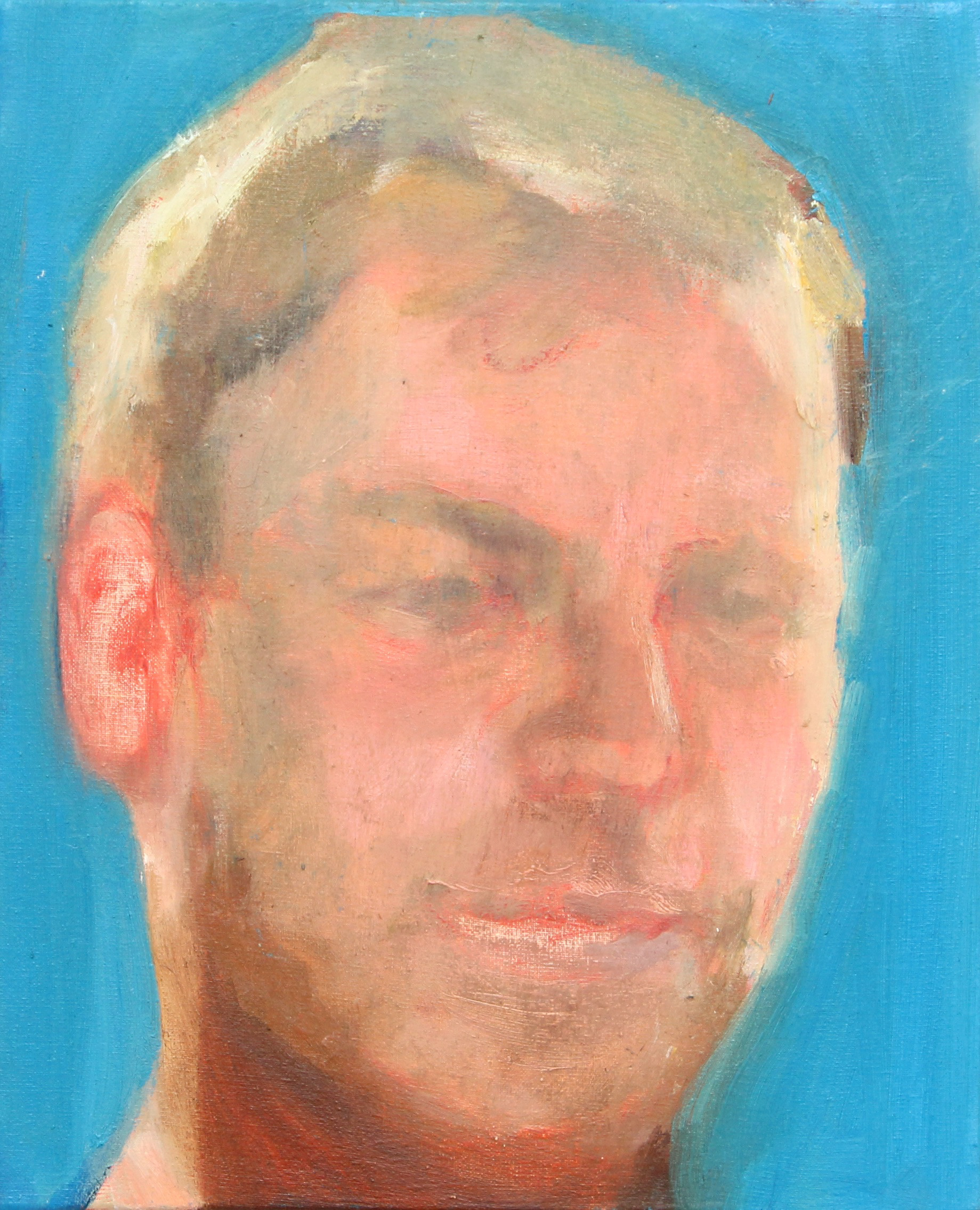Sunburn (On the road), II, 2021, oil on linen, 27x22cm