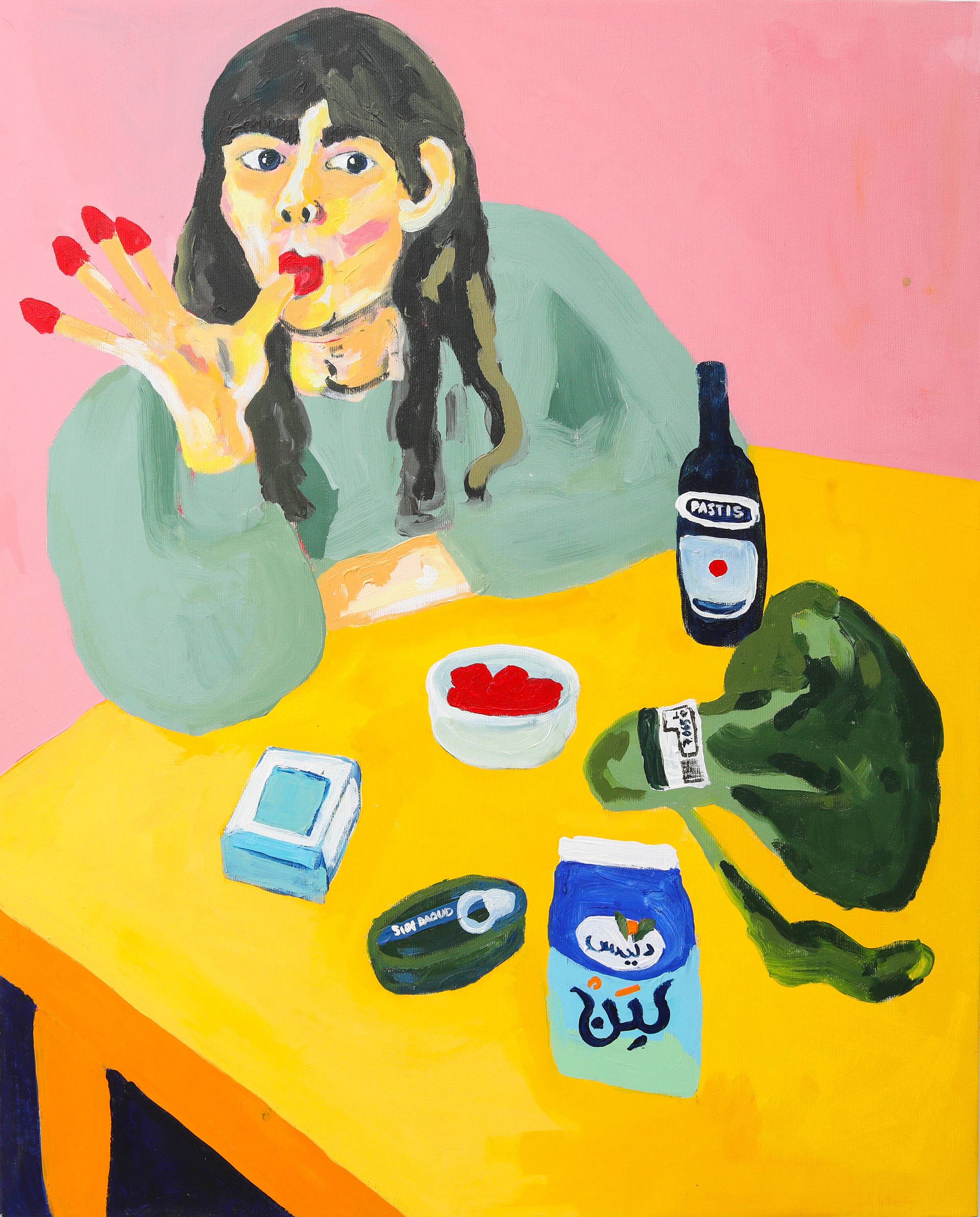 Me Wearing Yeezy, Bitter Oranges series, 2019 Acrylic on canvas
