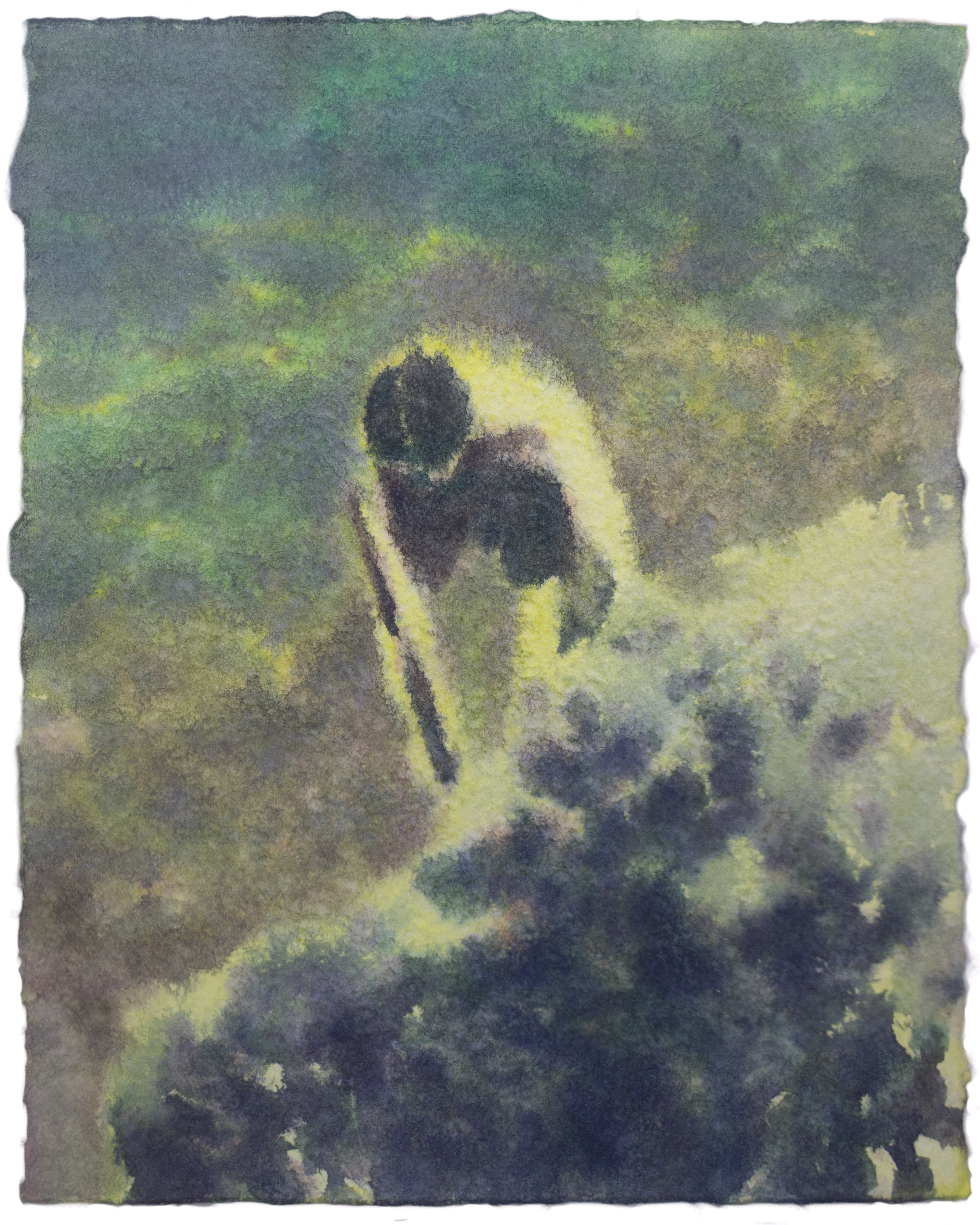 Prendre de la hauteur, 2021, 14 X 18cm, aquarelle sur papier