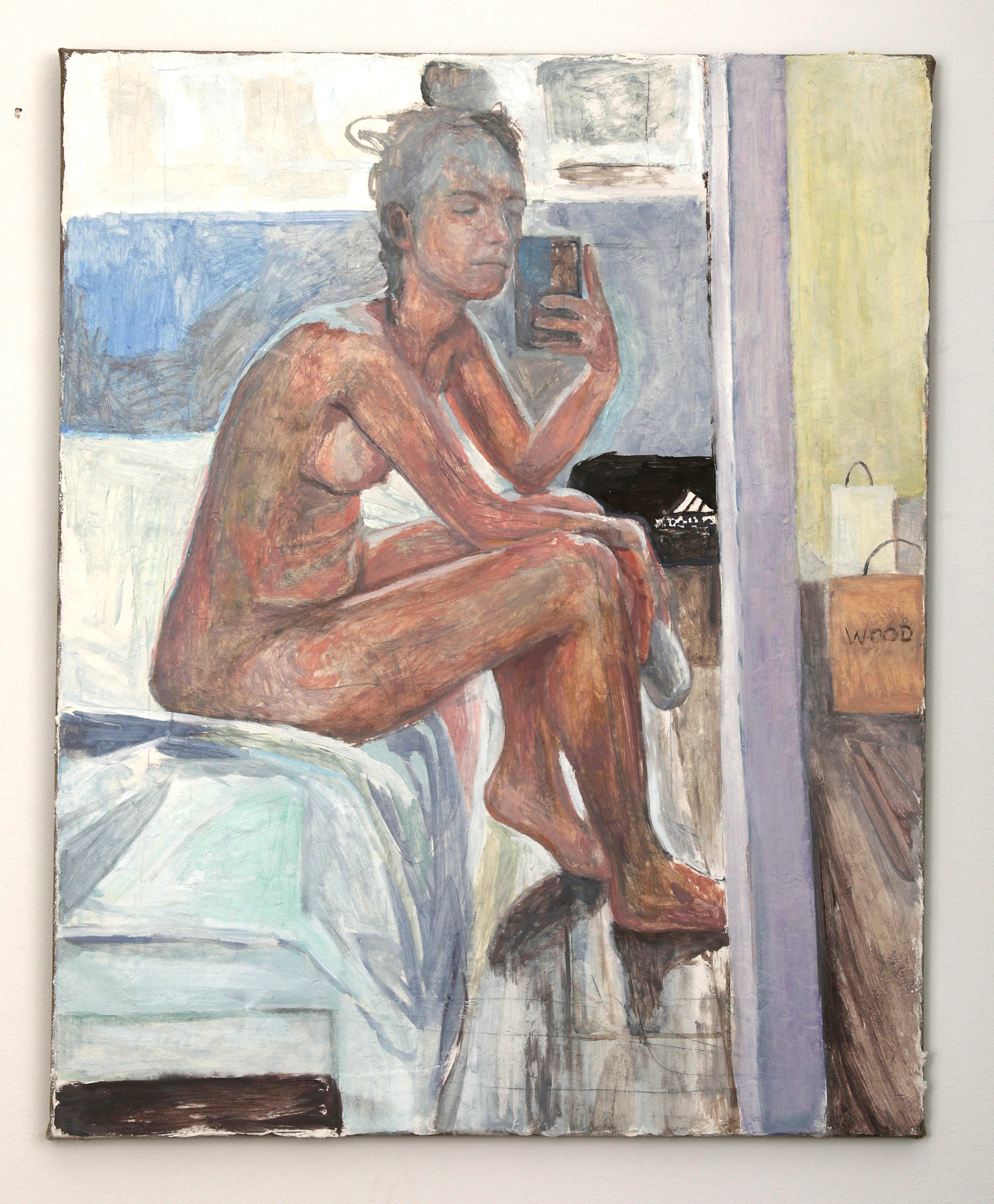 After shopping, 2023, huile sur toile, 61 x 77 cm