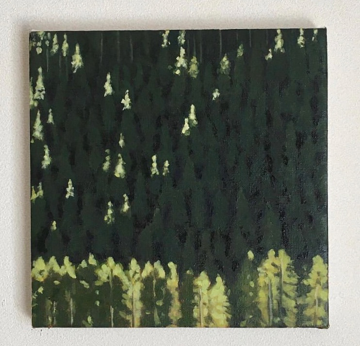 “Touch of the Sun” (2021), 22.7x22.7cm, oil on linen