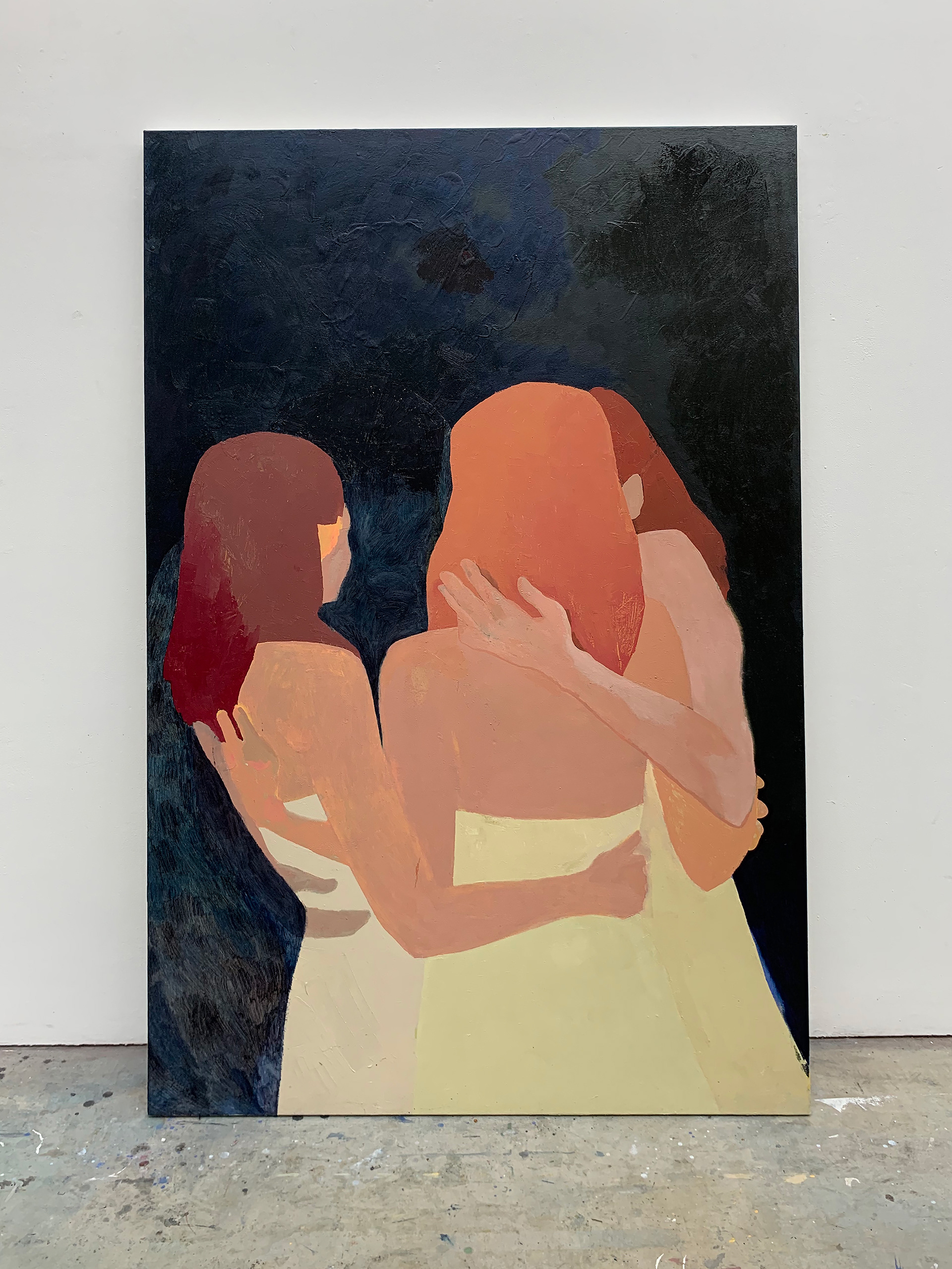 Sisters, Oil on canvas, 180 x 120 cm, 2020 / The image is courtesy and copyright of Catherine Repko.