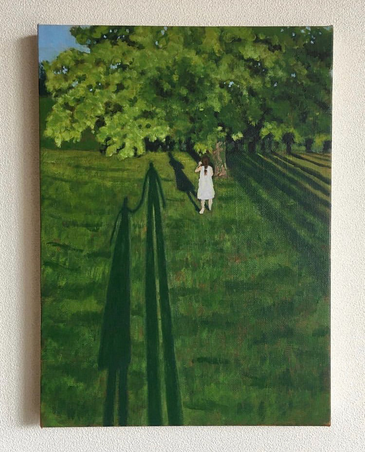 Summer Evening” (2020), 33.5x24.5cm, oil on linen