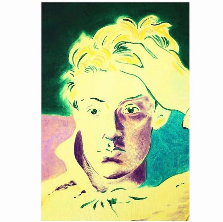 Brahim Spleen - oil on canvas - 150 x 100 cm - 2021, détail de l’œuvre