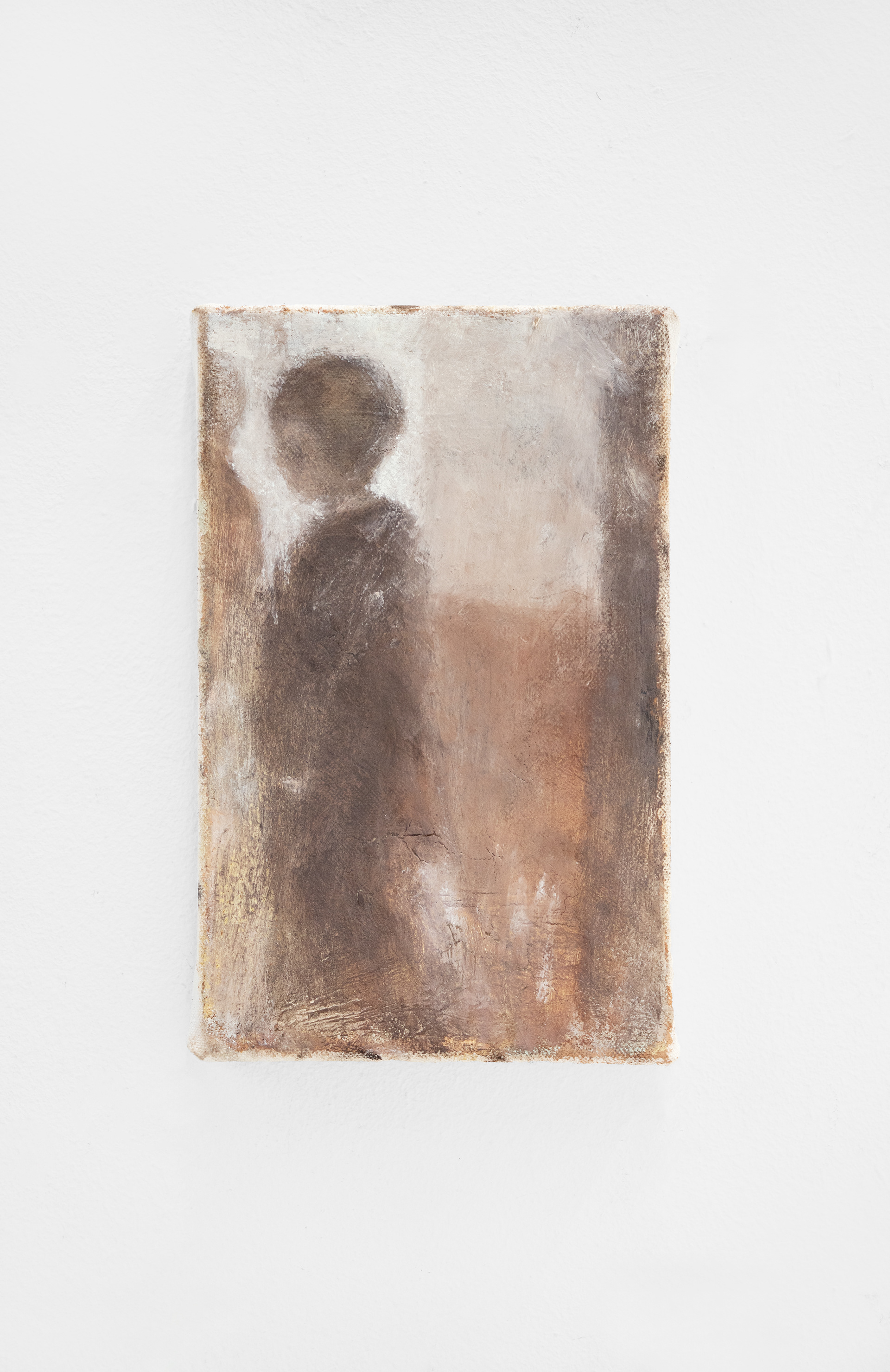 Merve Ceylan, the dew that flies, 2026 , oil, pigment, beeswax and clay ground on canvas, 21 x 13 cm 