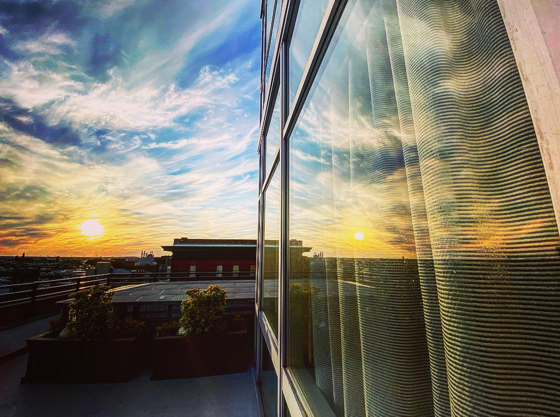 Sunset at 8 stories up