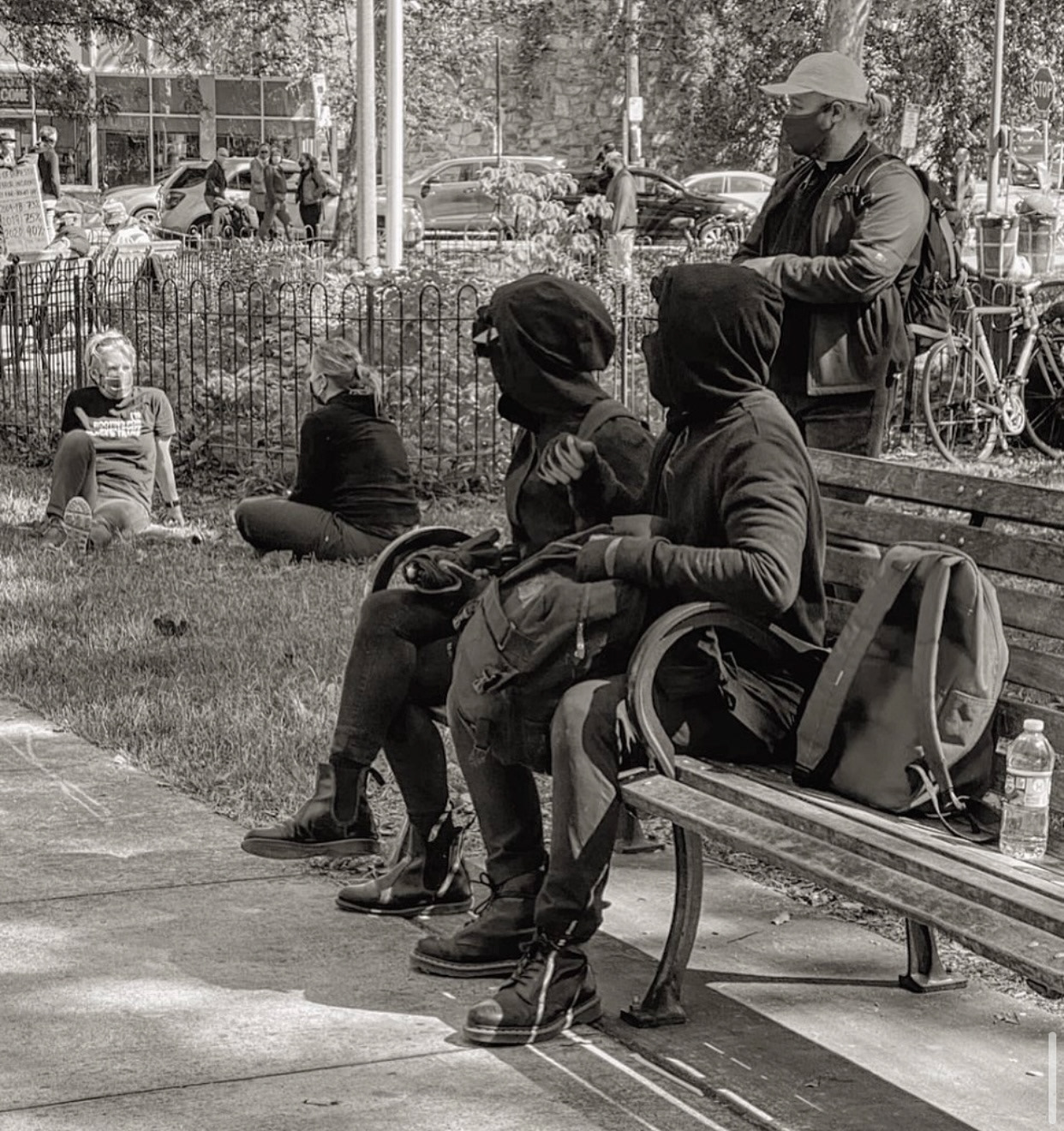 Anti-Facists at Anti-Hate rally