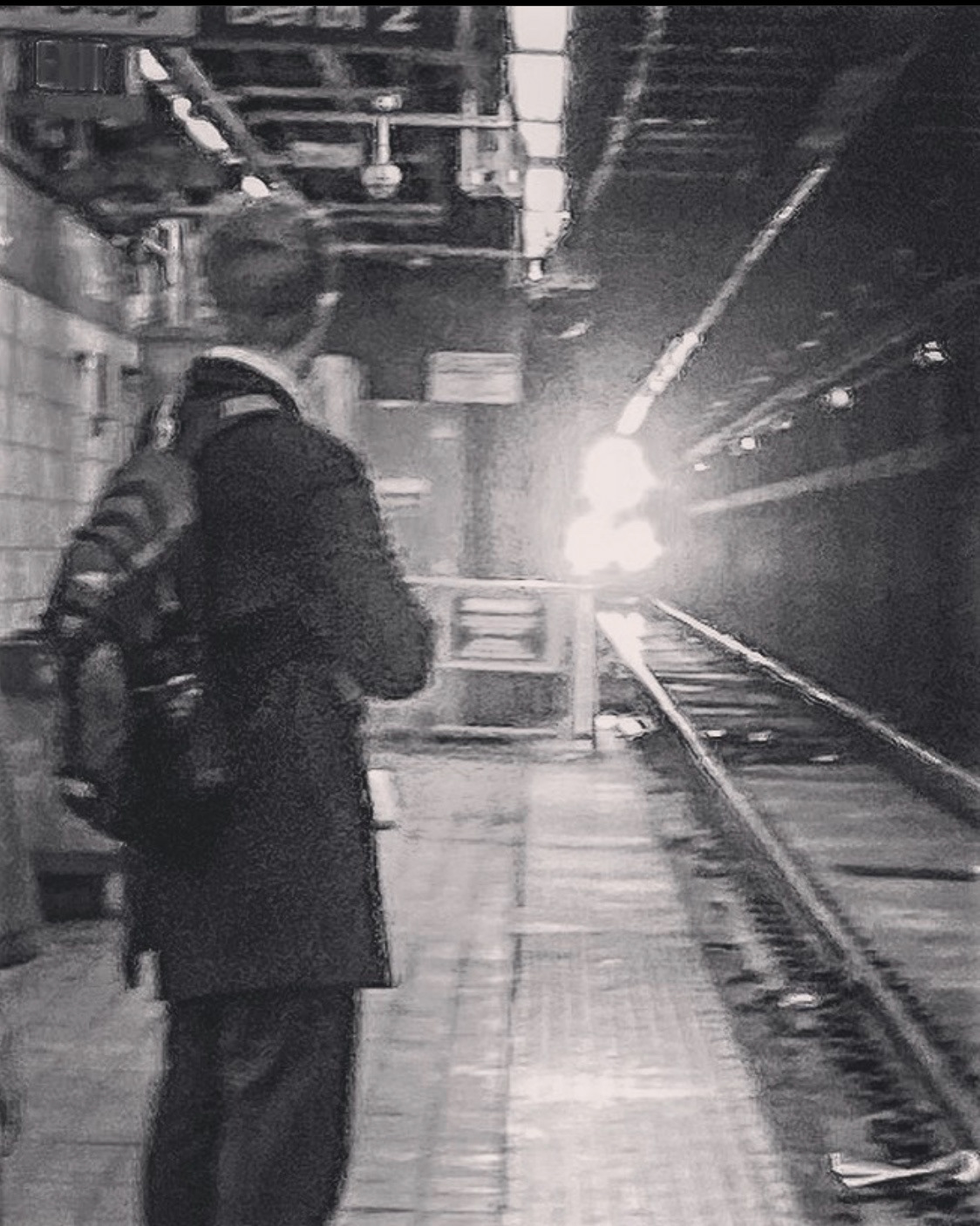 Waiting for a trolley