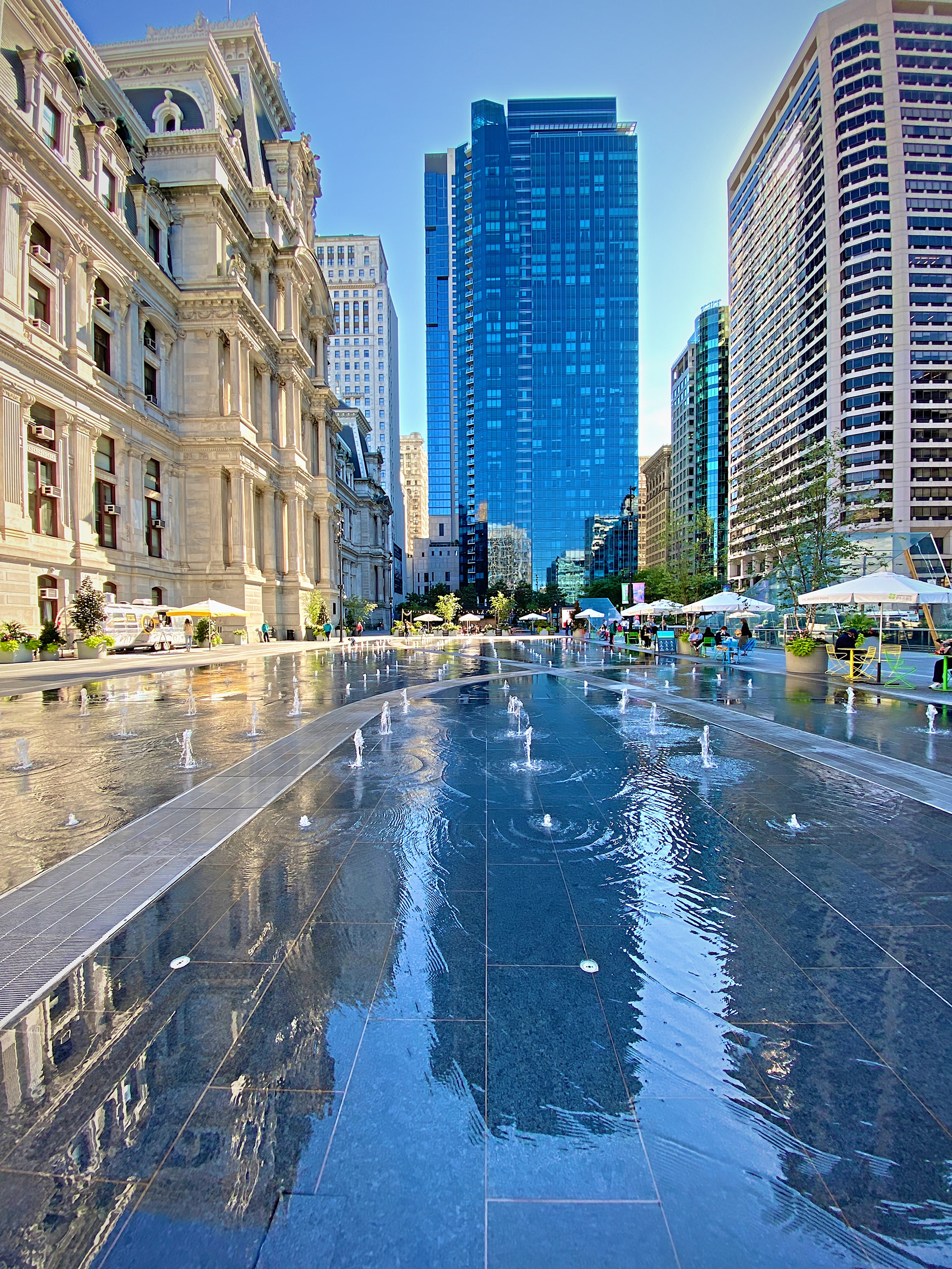 Dilworth Park,  City Hall fountains. Summer 2021
