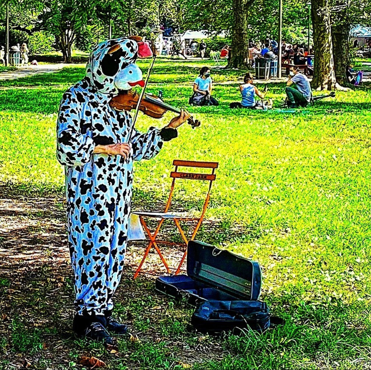 Musical moo. Clark Park.