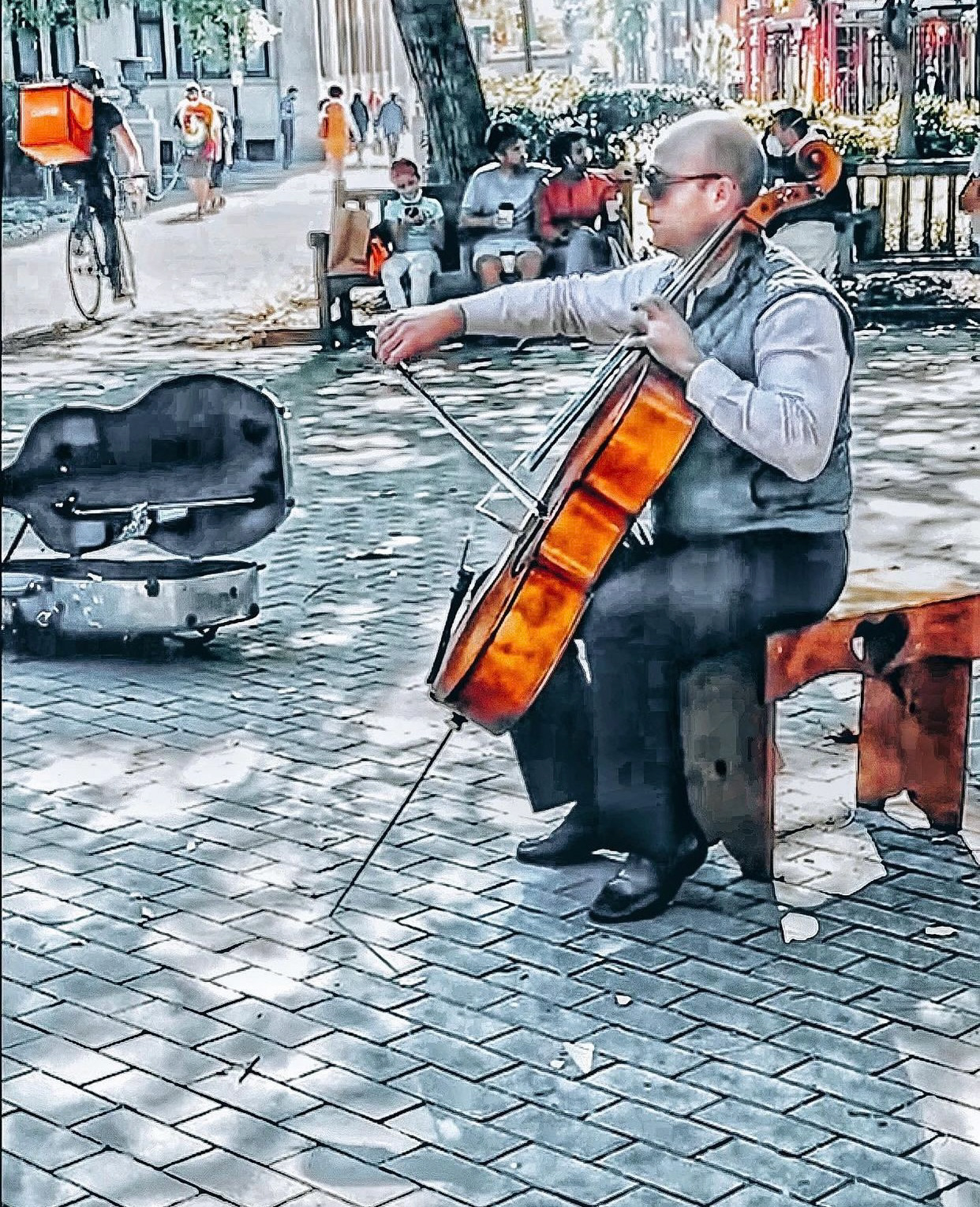 The Cellist, Rotten House Square Park