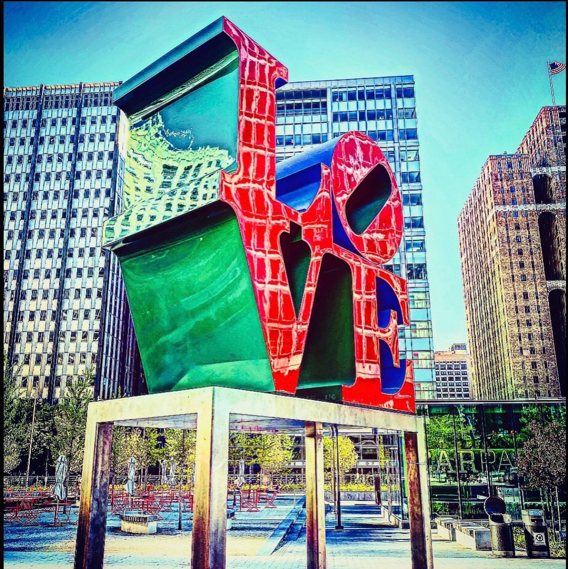 The Love statue in Love Park