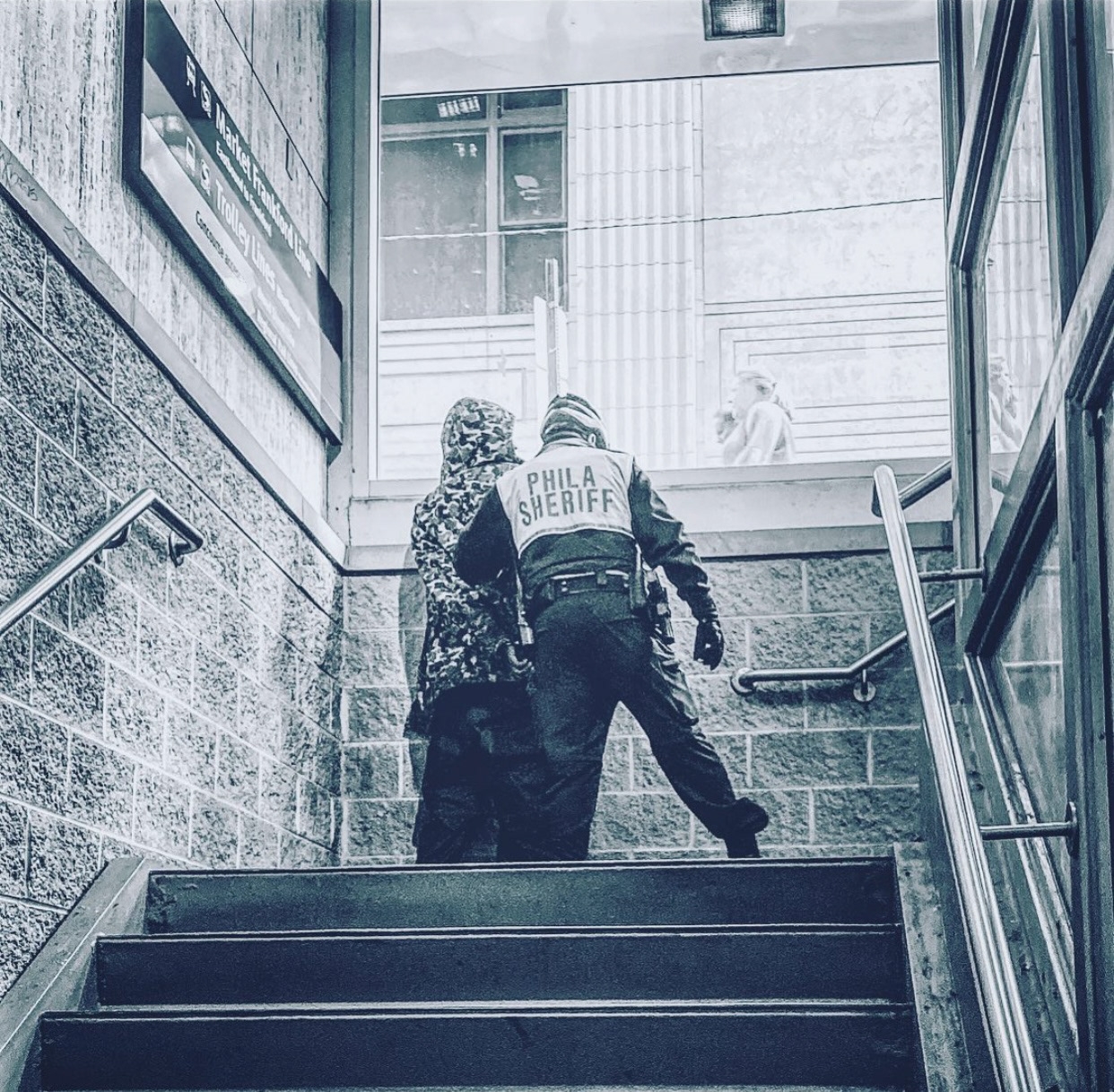 Busted. 13th Street Station Subway.