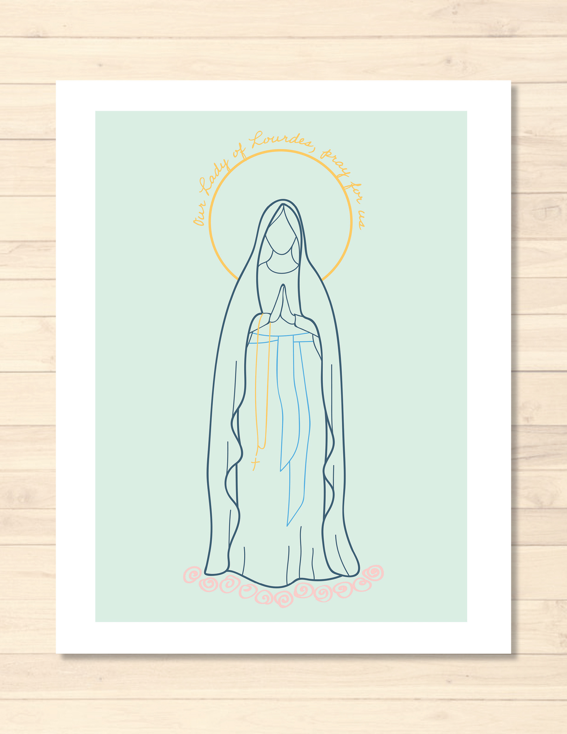 Our Lady of Lourdes - seafoam