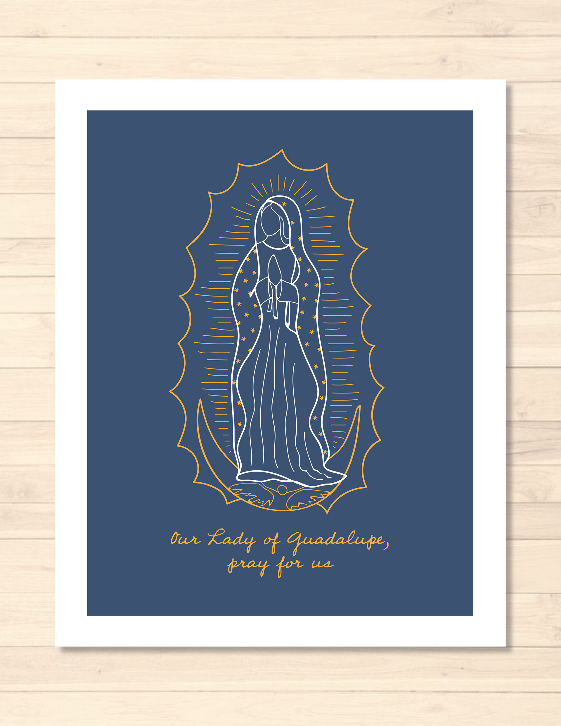 Our Lady of Guadalupe - navy blue