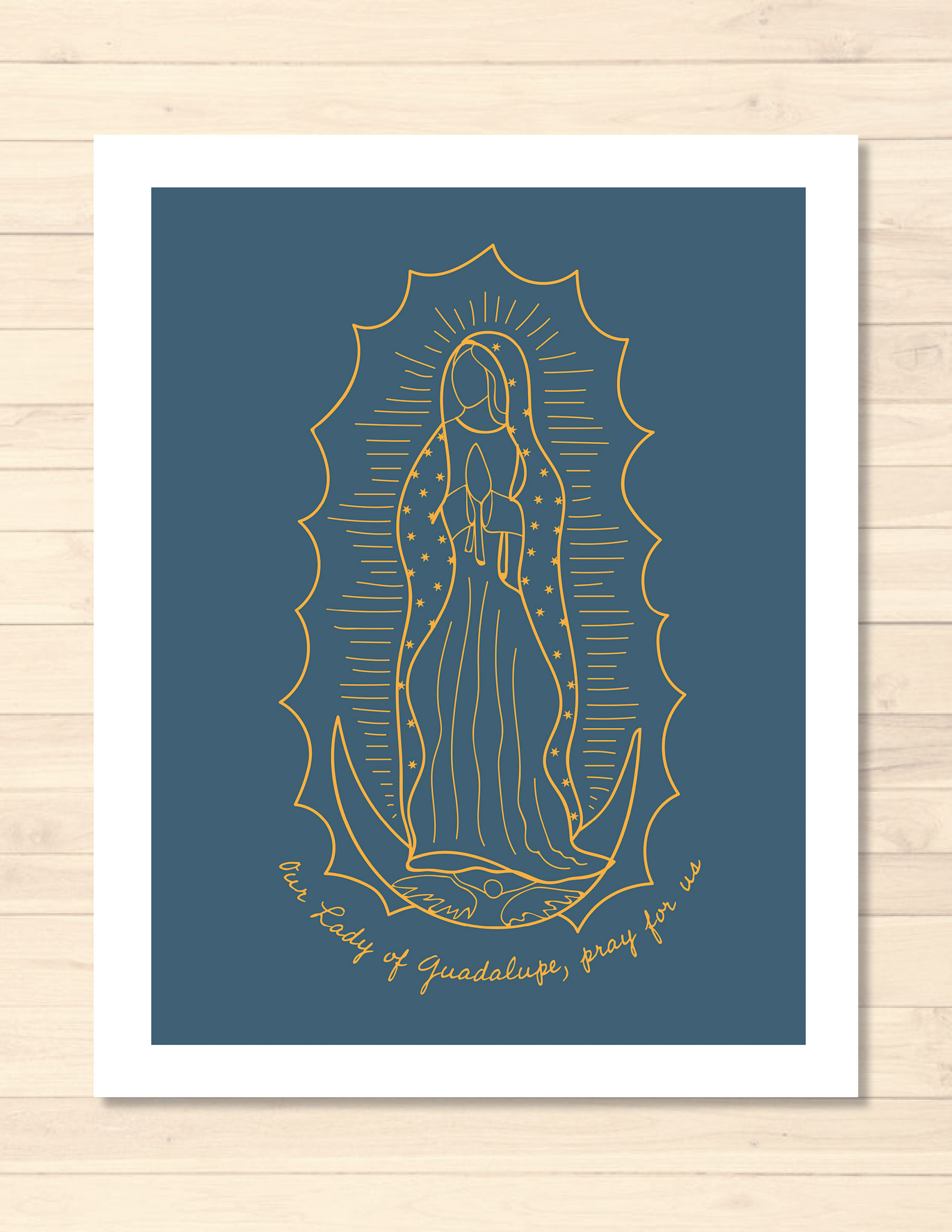 Our Lady of Guadalupe - ocean blue