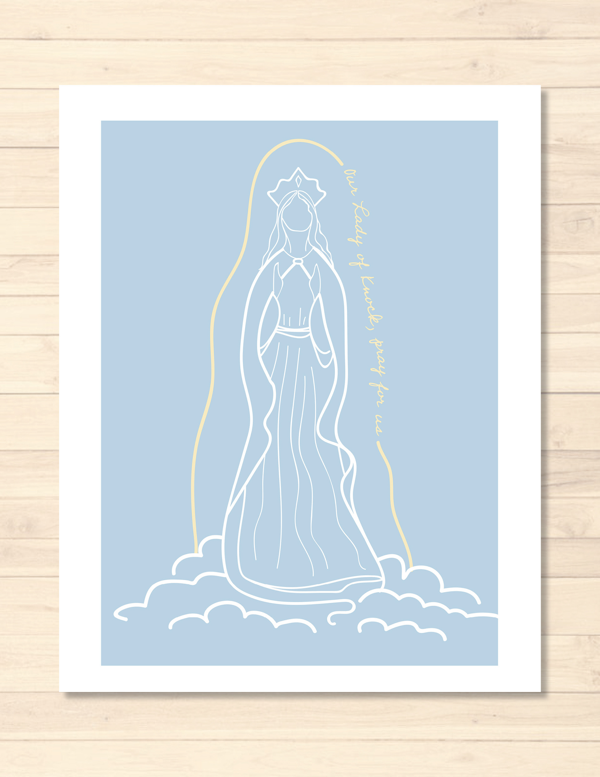 Our Lady of Knock - cloud blue