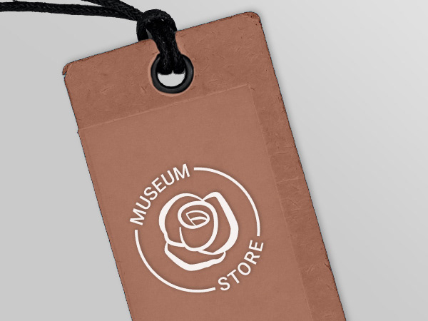 Logo mockup on a merchandise tag