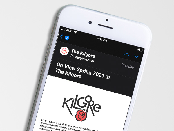 Logo mockup on an email campaign