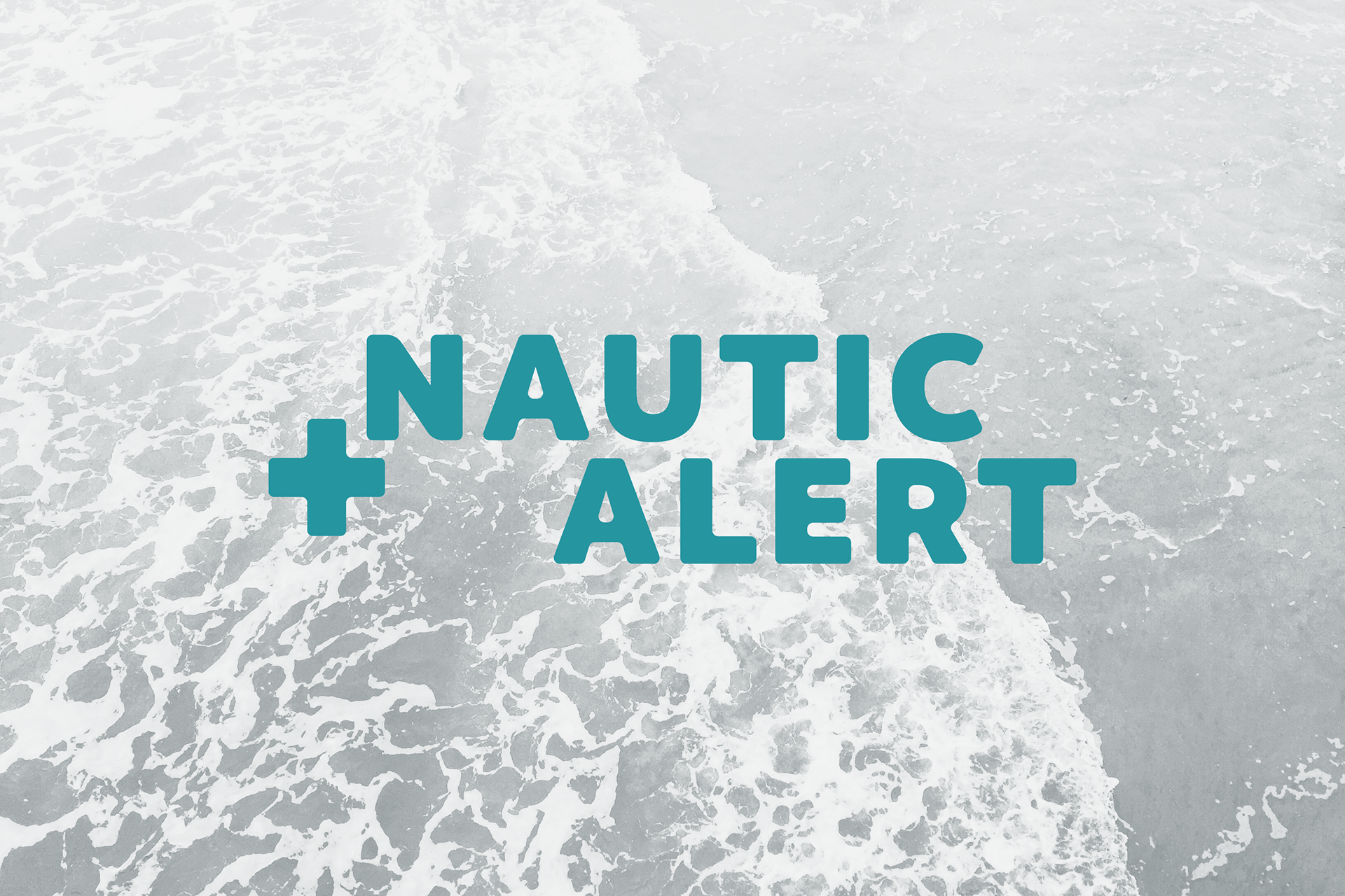 a close up view of a ocean and the words nauti alert on it in a white - colored photo
