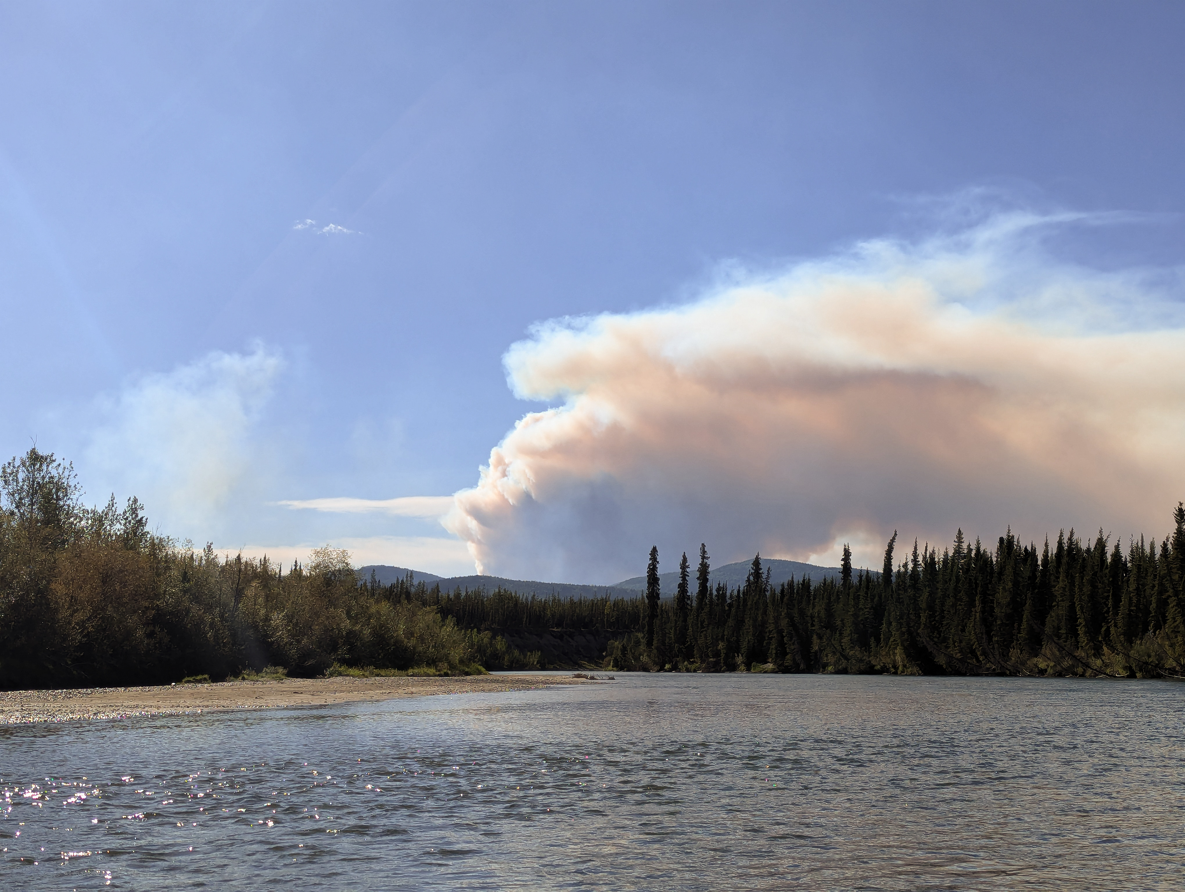 Wildfire, 30 km away.