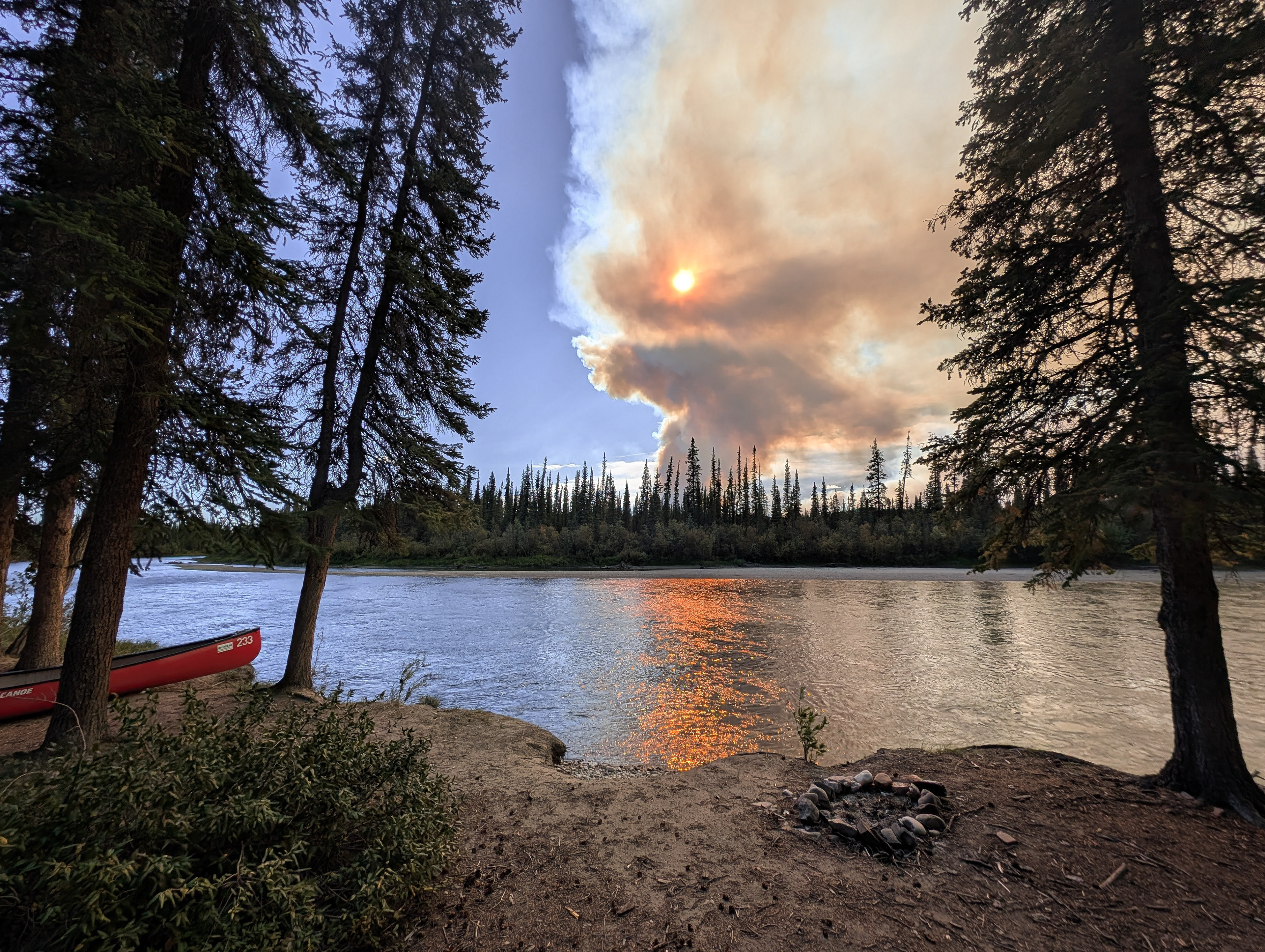 Wildfire, 30 km away.