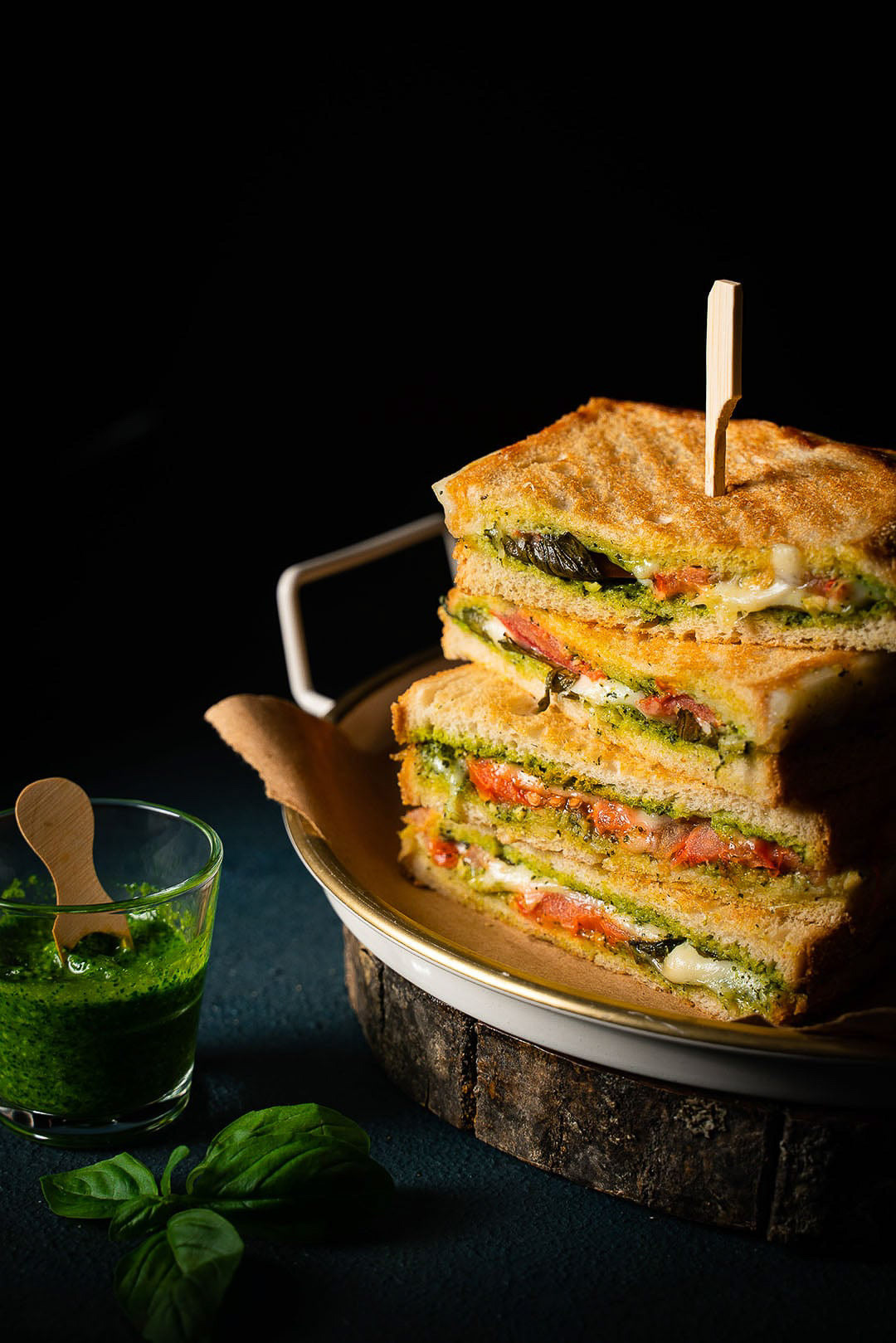 Toasted Pesto & Tomato Sandwich