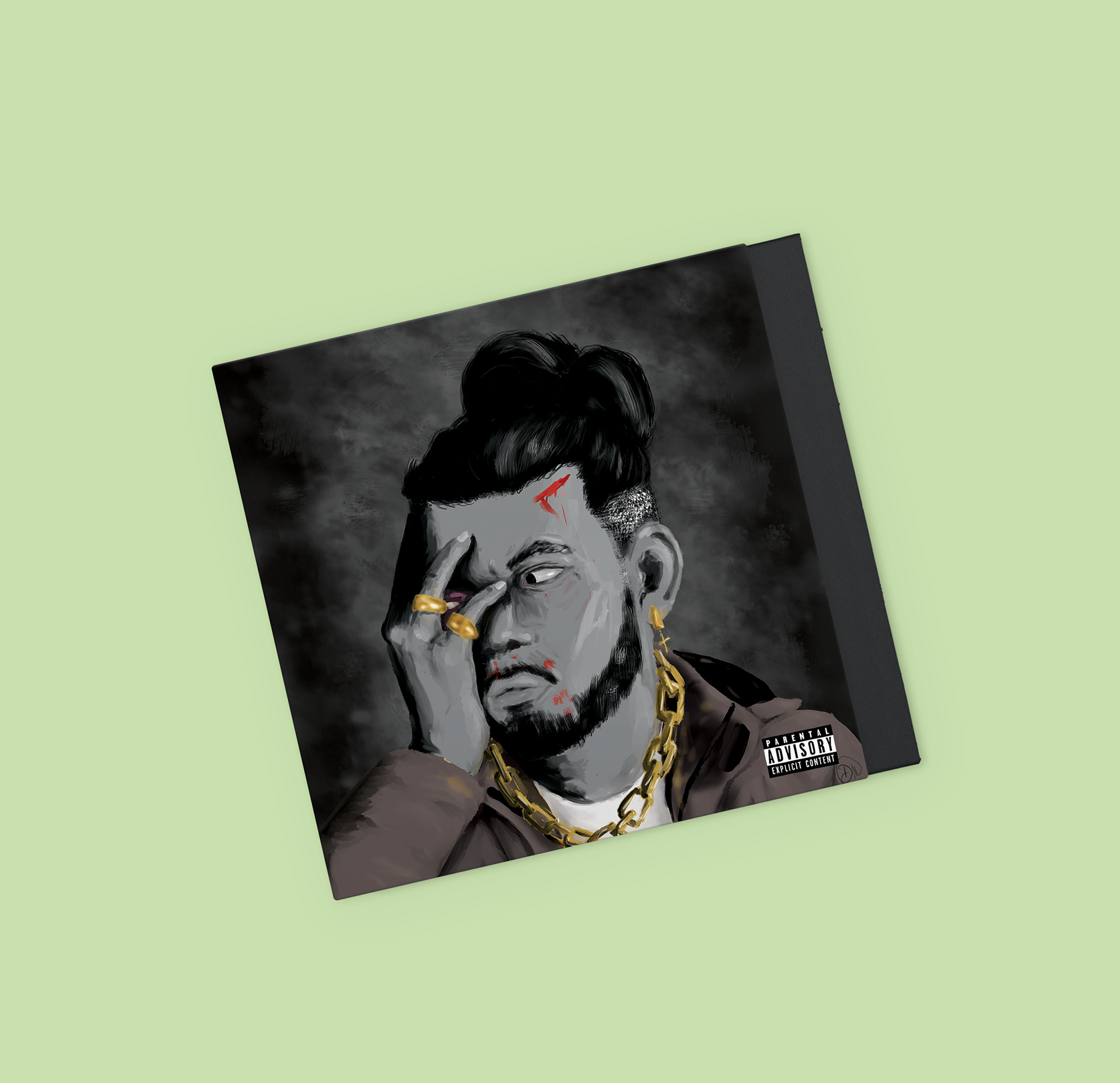 An album cover artwork digitially created for the Rap artist, Rob Lucci.