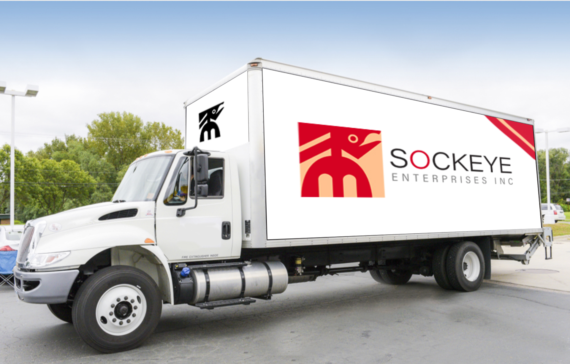 Application of logo for a truck fleet