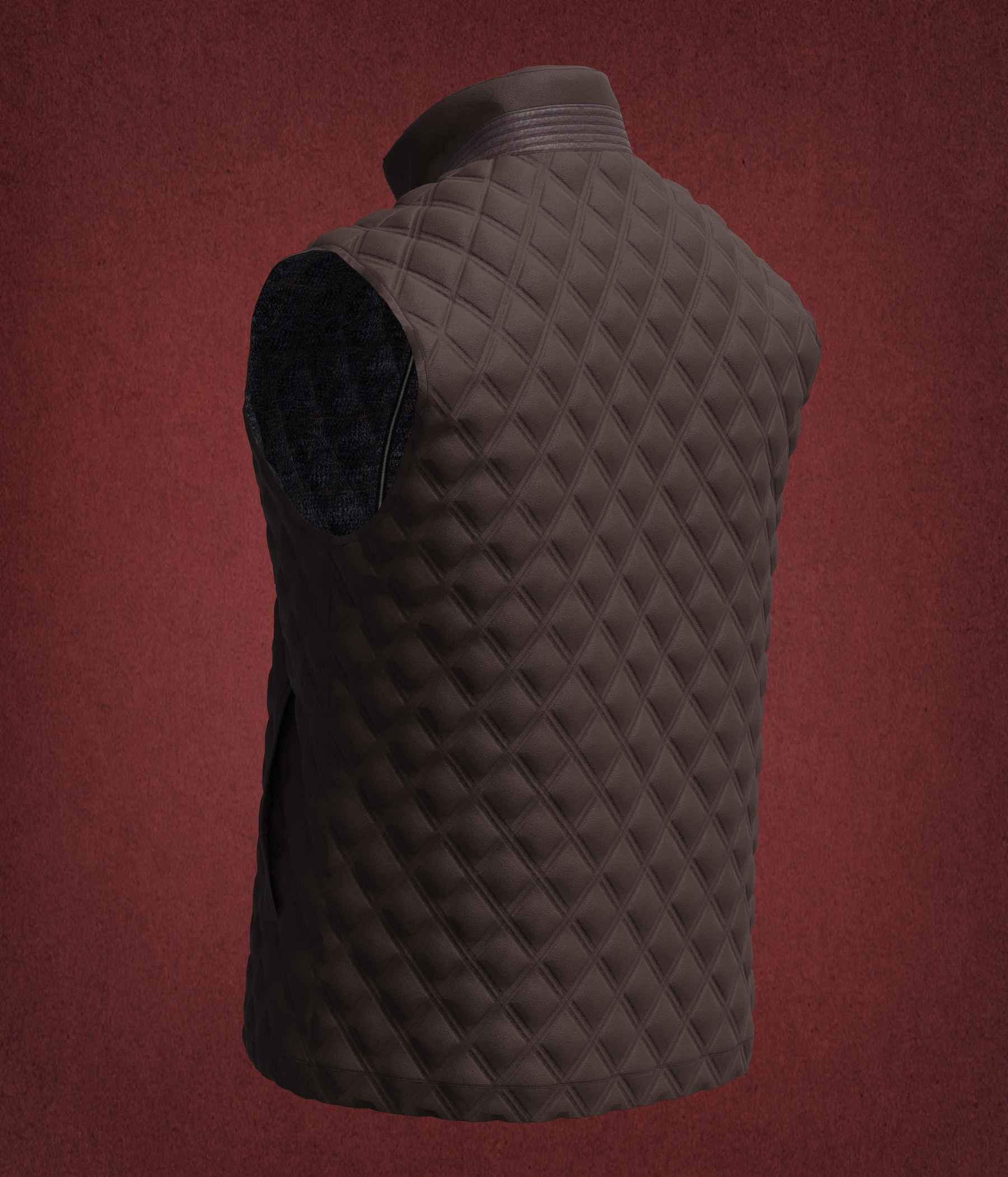 FALL 22 REVERSIBLE QUILTED VEST-FAUX SUEDE