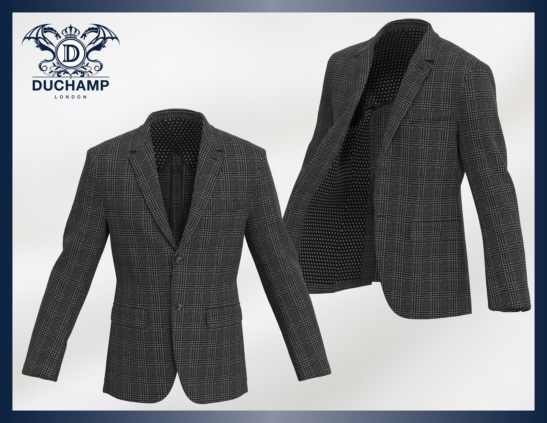 CLO 3D RENDERING OF EXTERIOR/INTERIOR BLAZER