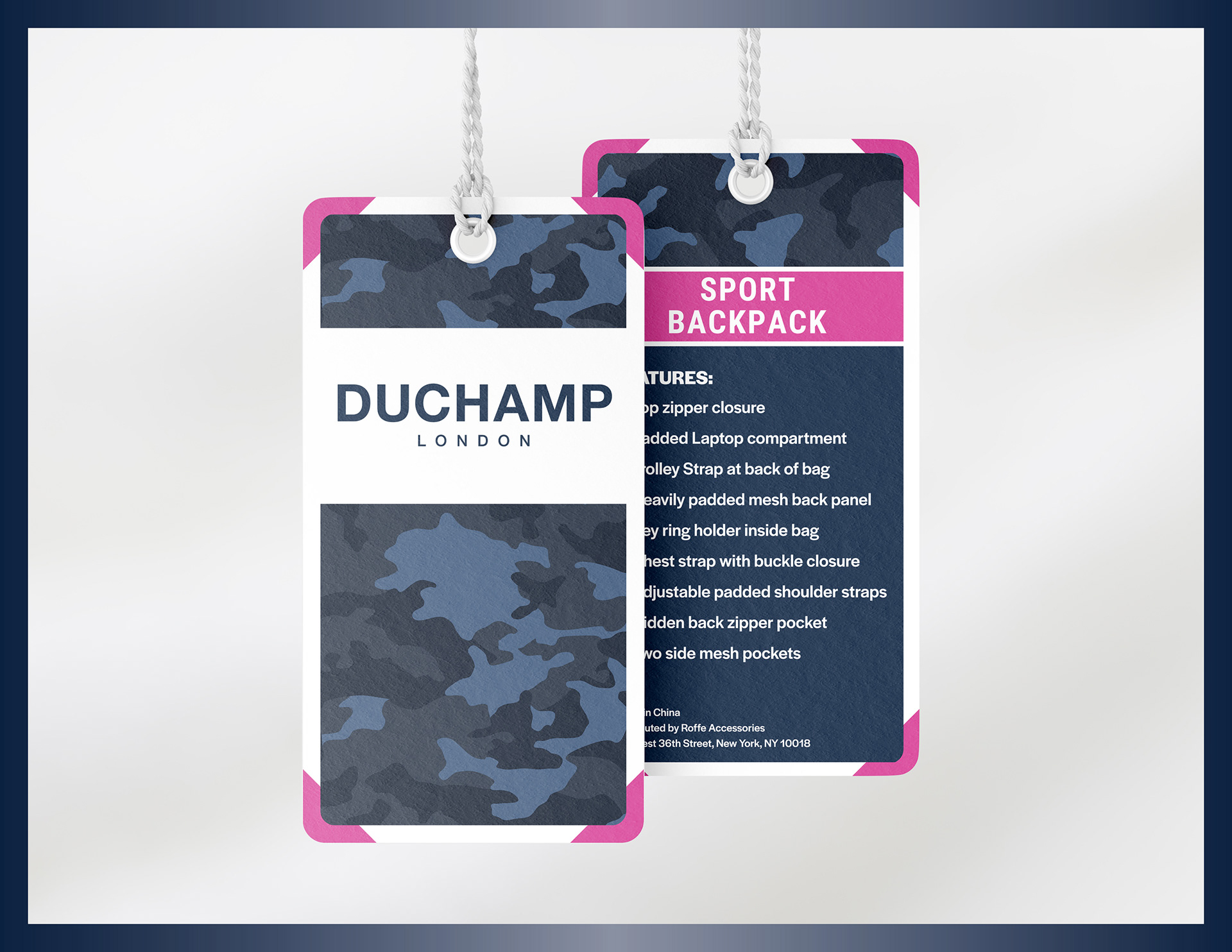 CREATED HANGTAG FOR CAMO BAG COLLECTION