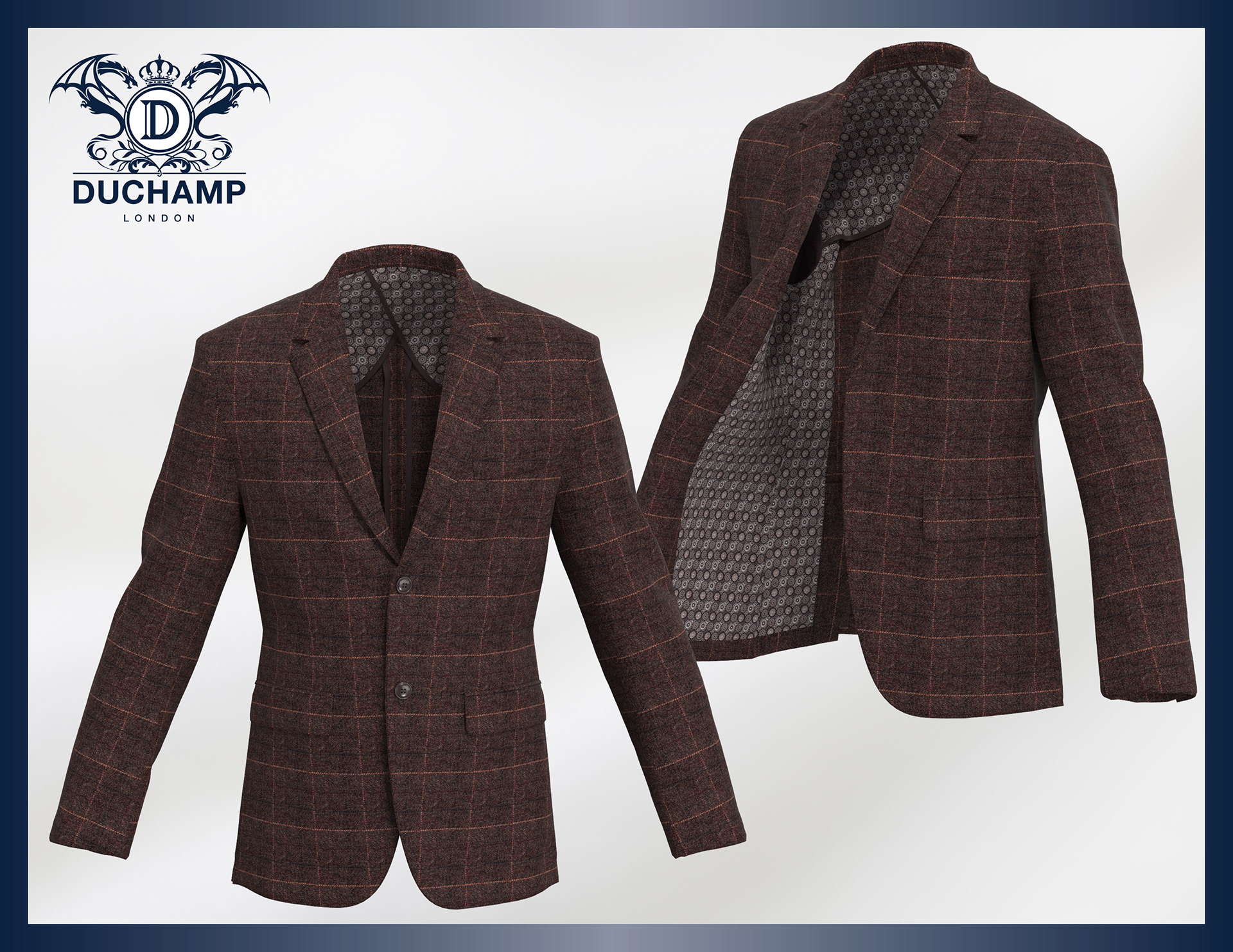 CLO 3D RENDERING OF EXTERIOR/INTERIOR BLAZER