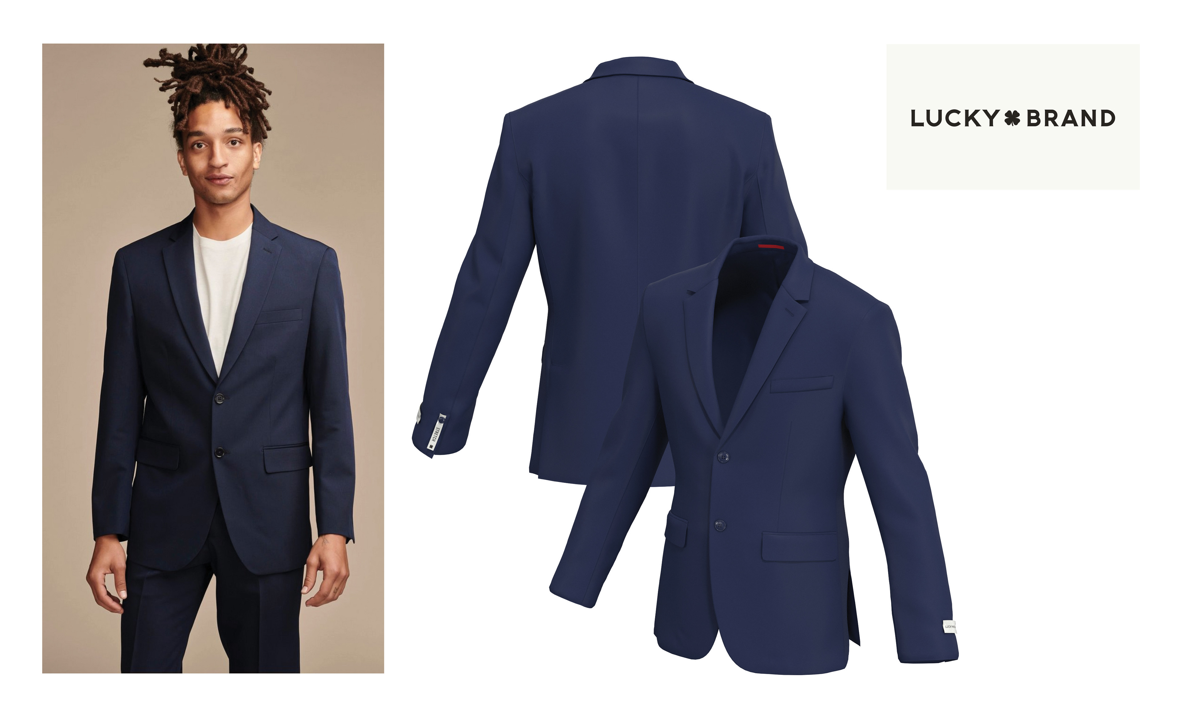 LUCKY BRAND ONLINE: 4-way Stretch Poly/Rayon/Spandex Suit Separate Blazer