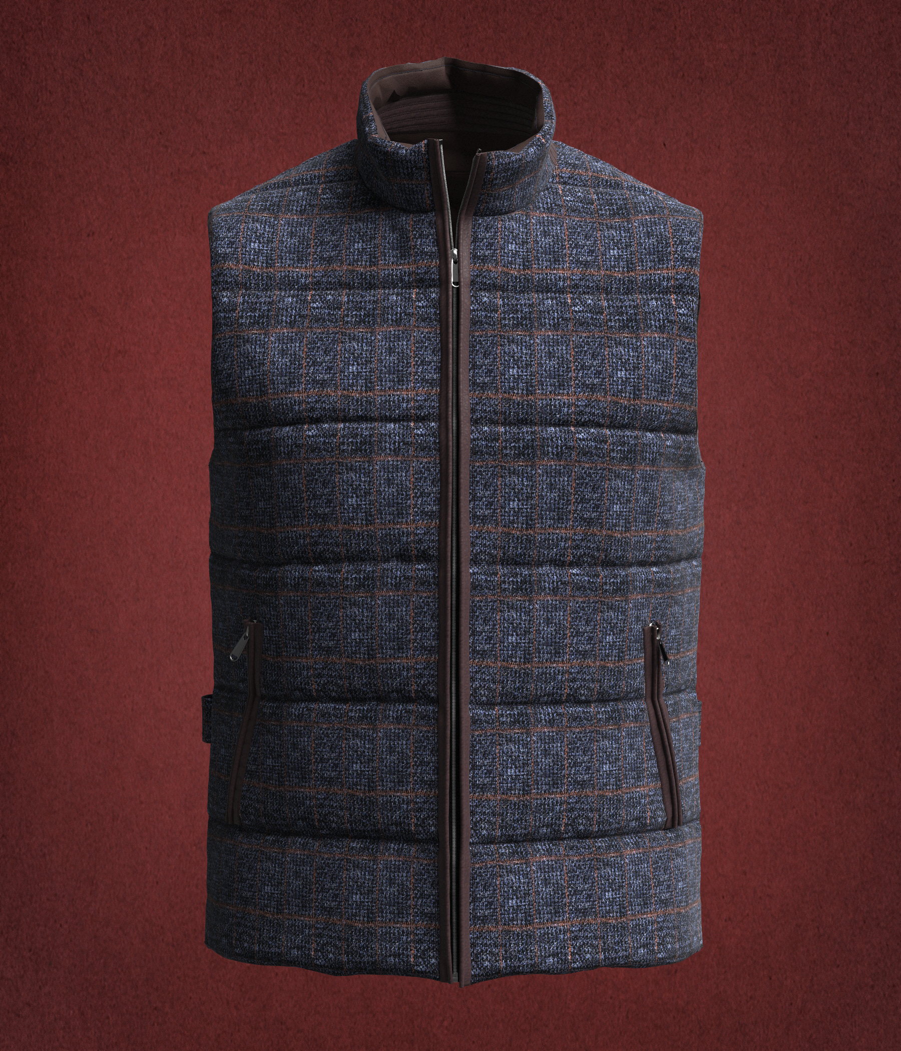 FALL 22 REVERSIBLE QUILTED VEST-WOOL