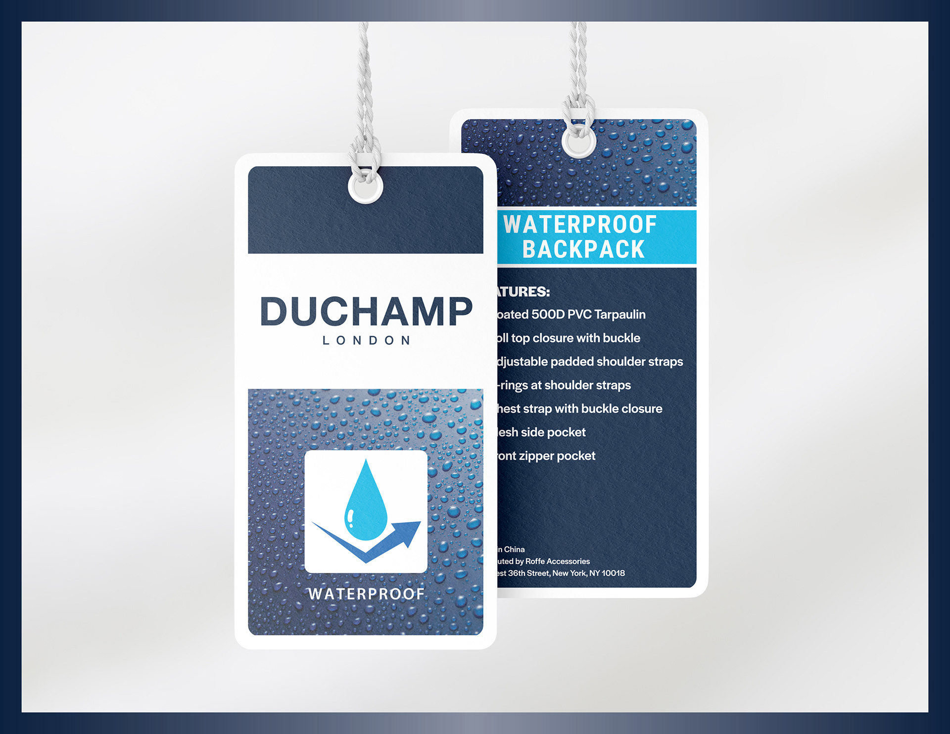 CREATED HANGTAG FOR WATERPROOF BAG COLLECTION