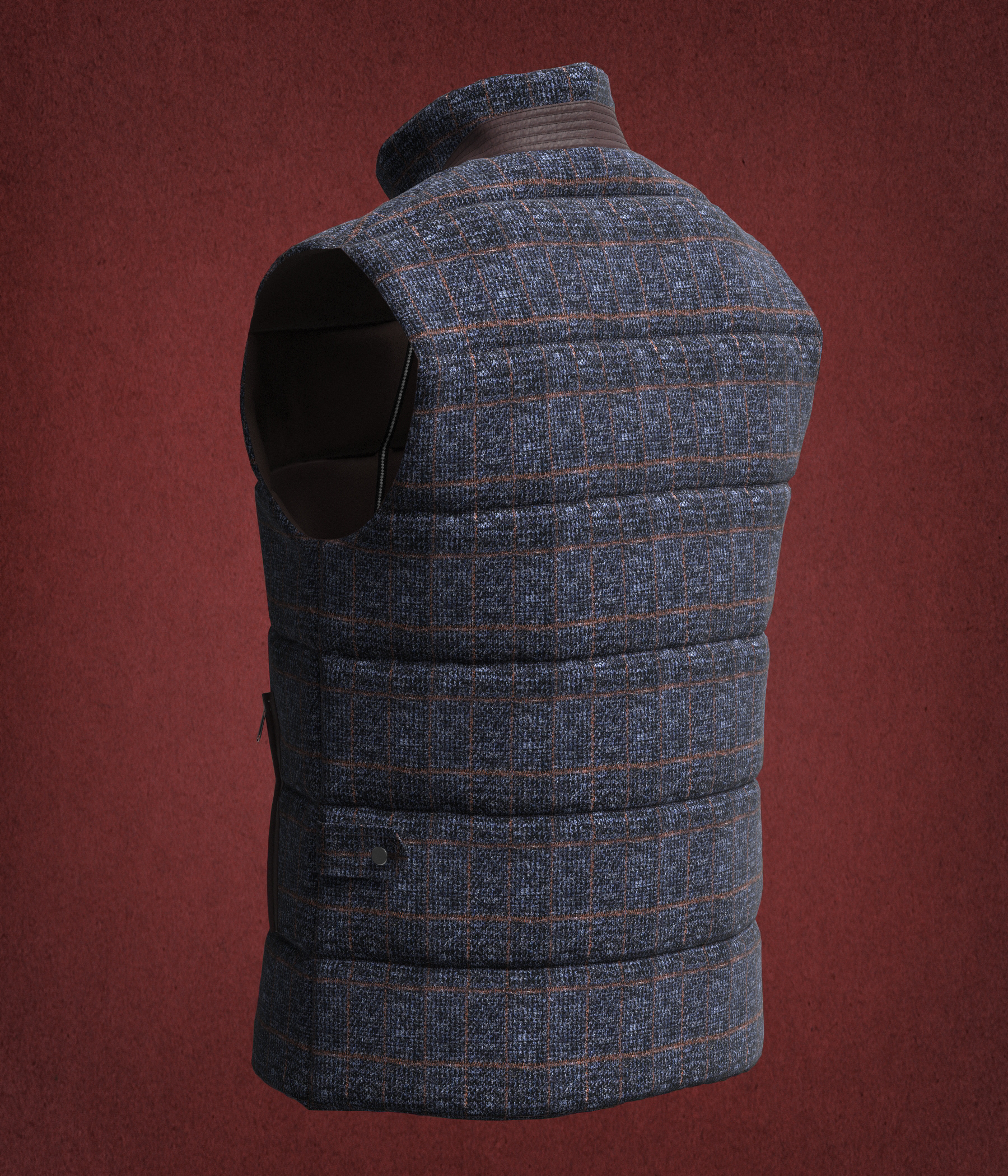 FALL 22 REVERSIBLE QUILTED VEST-WOOL