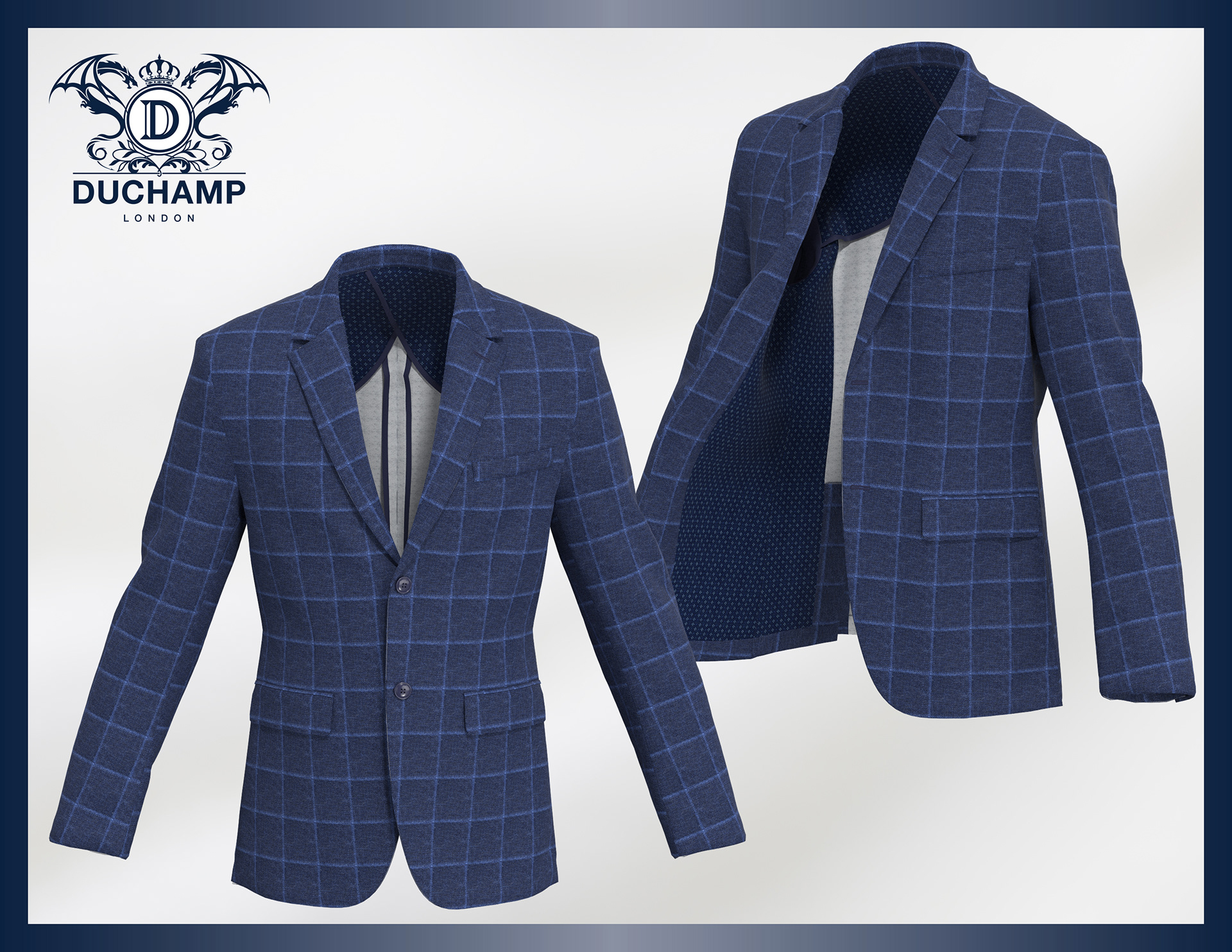 CLO 3D RENDERING OF EXTERIOR/INTERIOR BLAZER