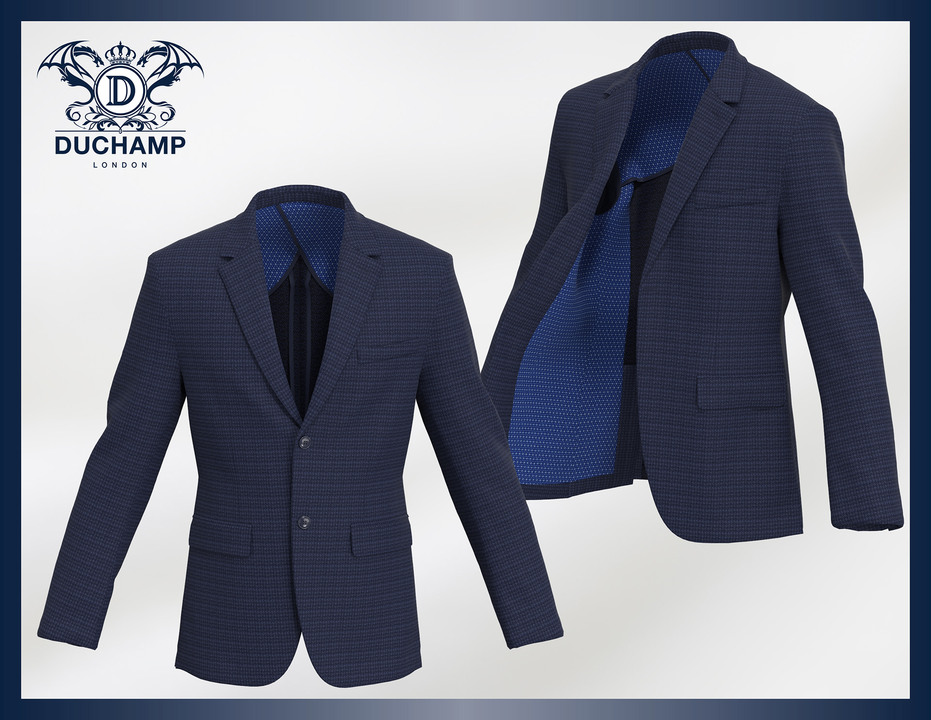 CLO 3D RENDERING OF EXTERIOR/INTERIOR BLAZER