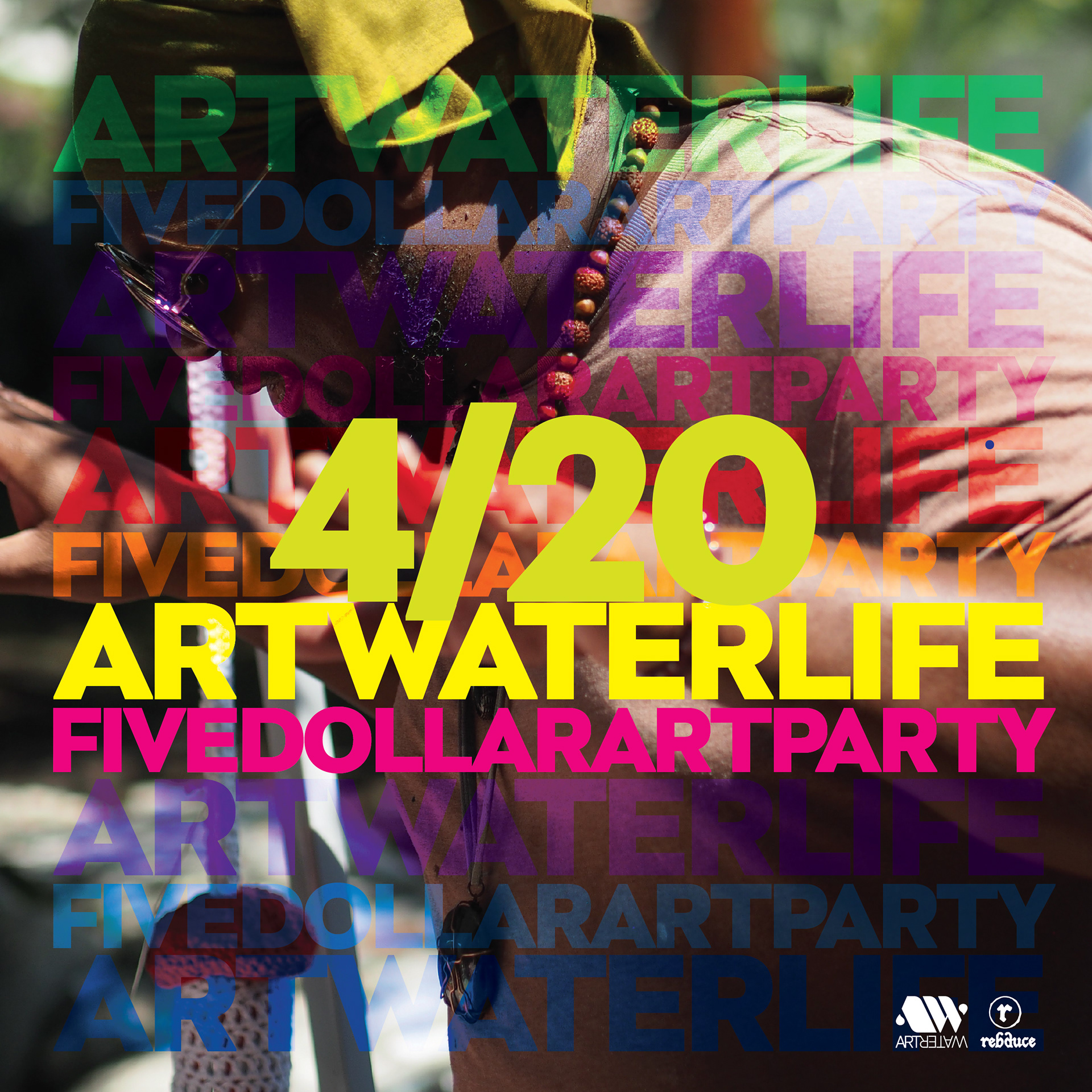 Thot Creations at ARTWATERlife's Five Dollar Art Party, photo credit REBDUCE
