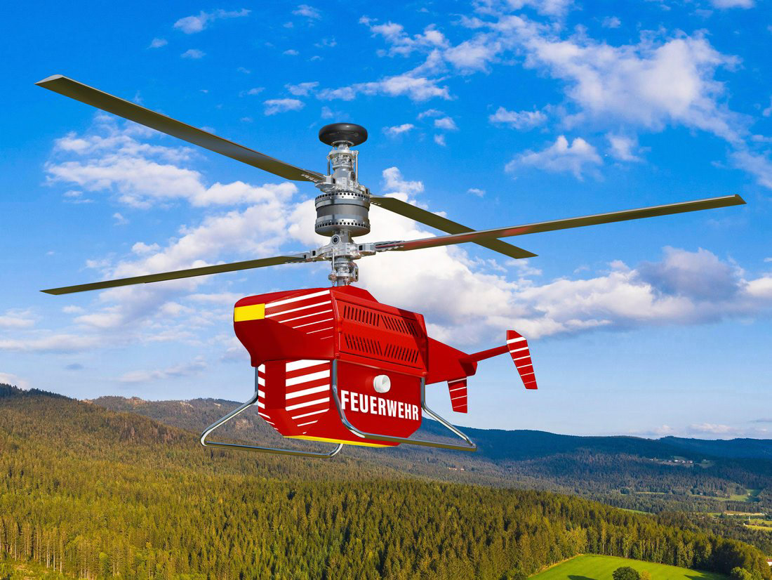 NatureTec Unmanned fire fighting coaxial helicopter drone