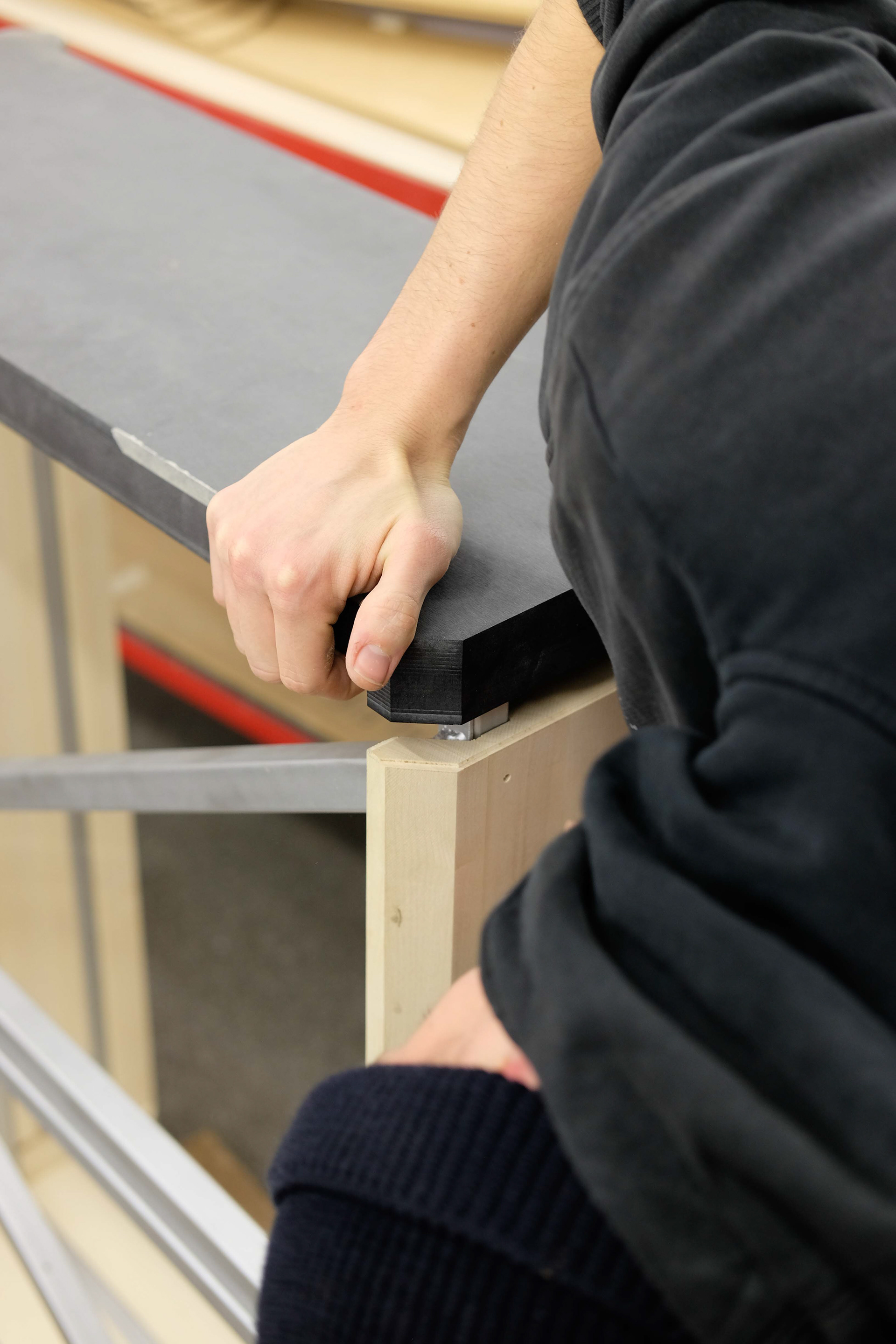 Assembling the frame.